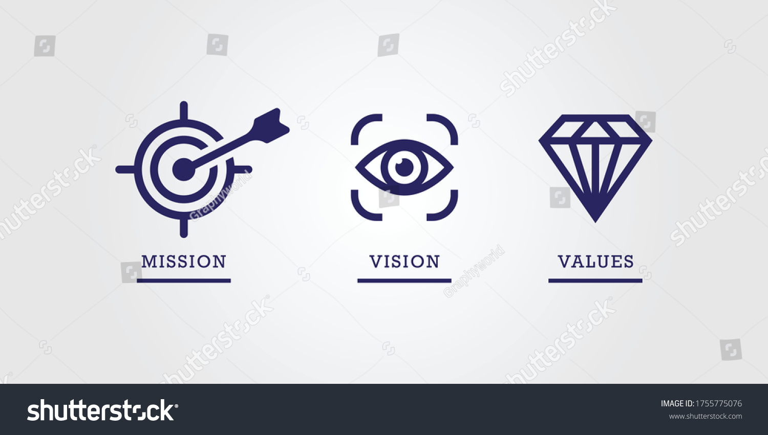 Mission Vision Value Icon Design Vector Stock Vector (Royalty Free ...