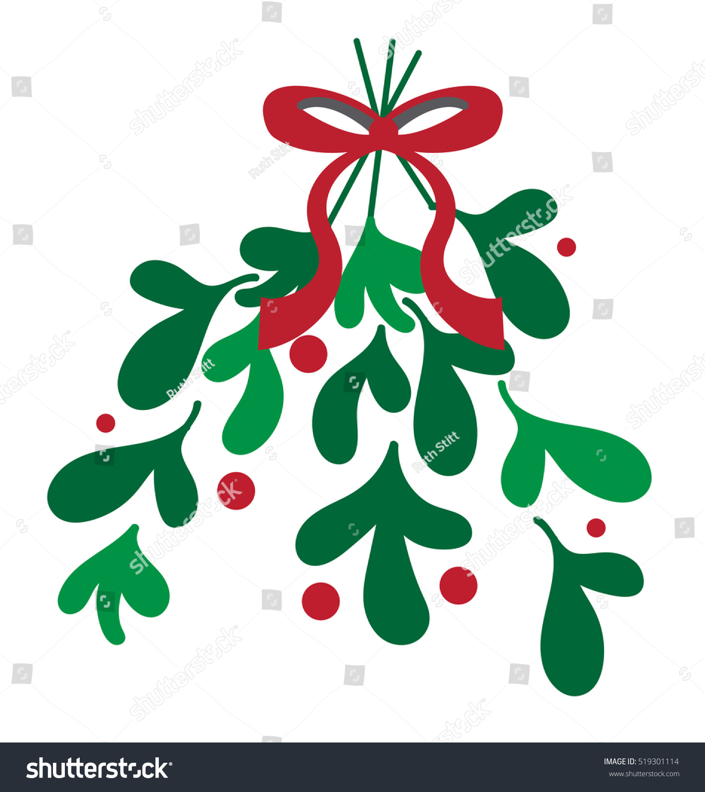 Mistletoe Stock Vector 519301114 - Shutterstock