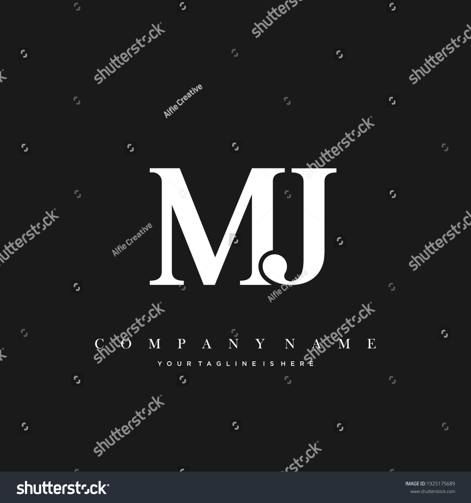Mj Minimal Luxury Initial Logo Vector Stock Vector (Royalty Free ...