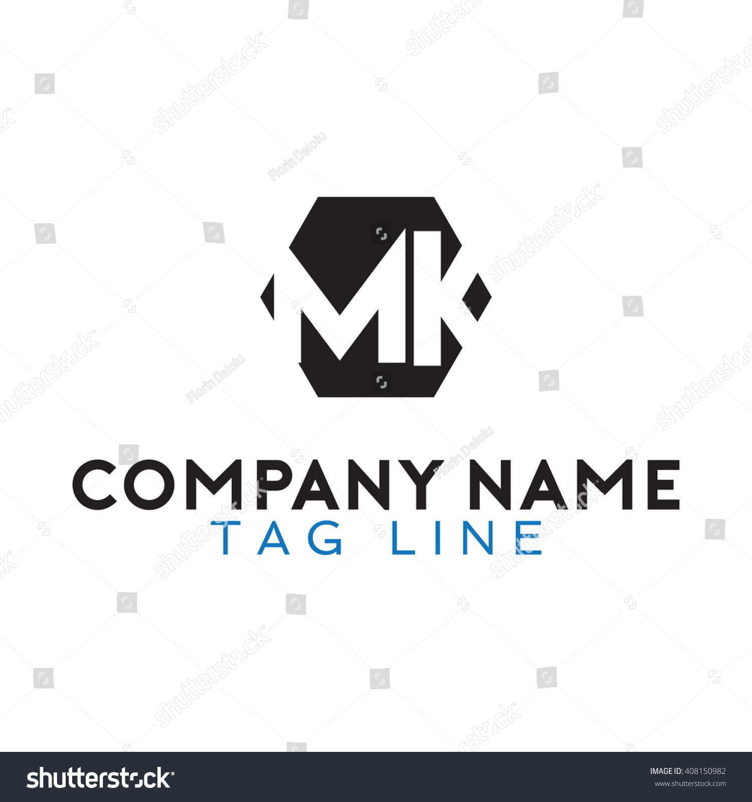 Mk Logo Stock Vector 408150982 - Shutterstock