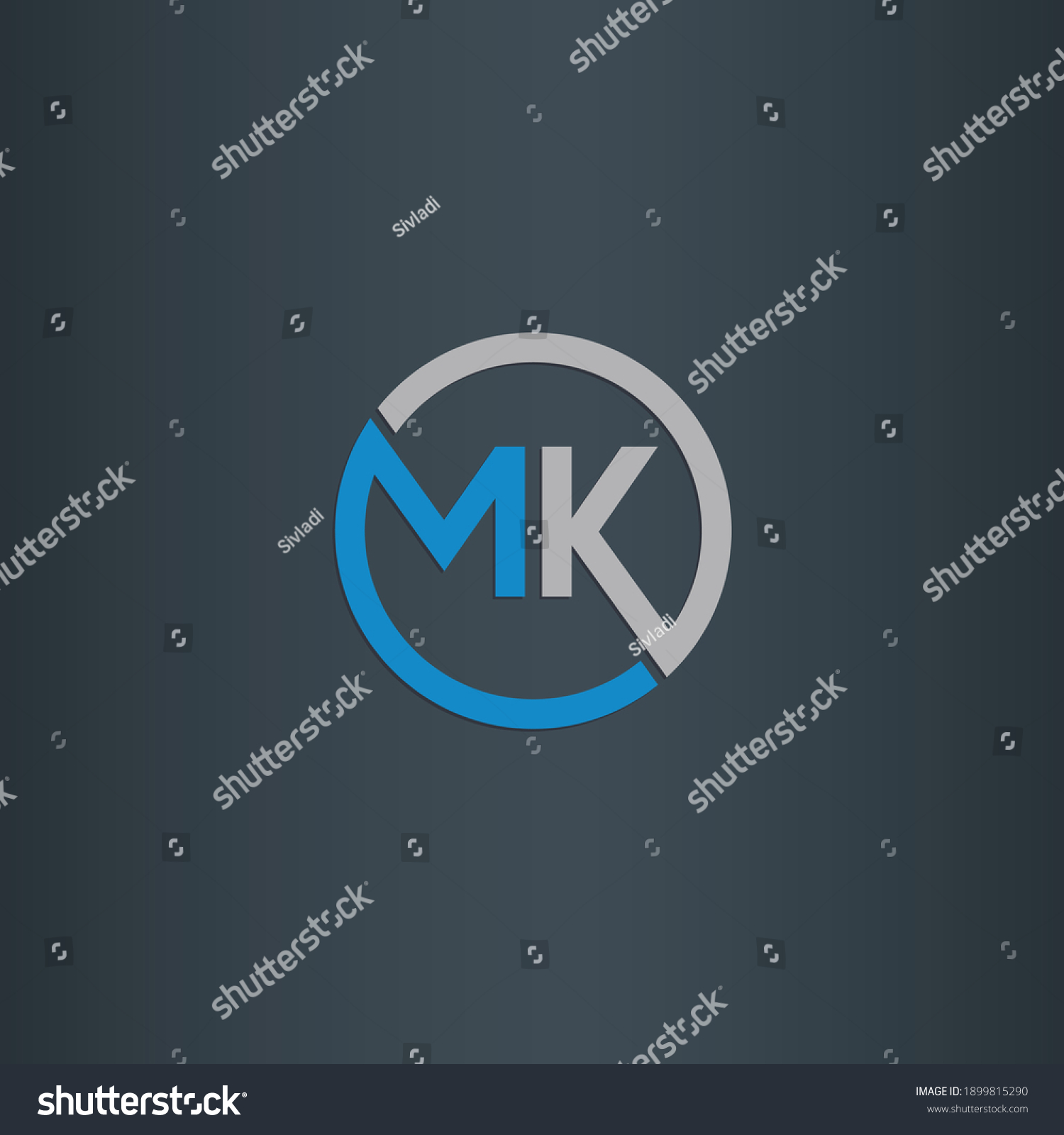 Mk Logo Design Vector Illustration Stock Vector (Royalty Free ...