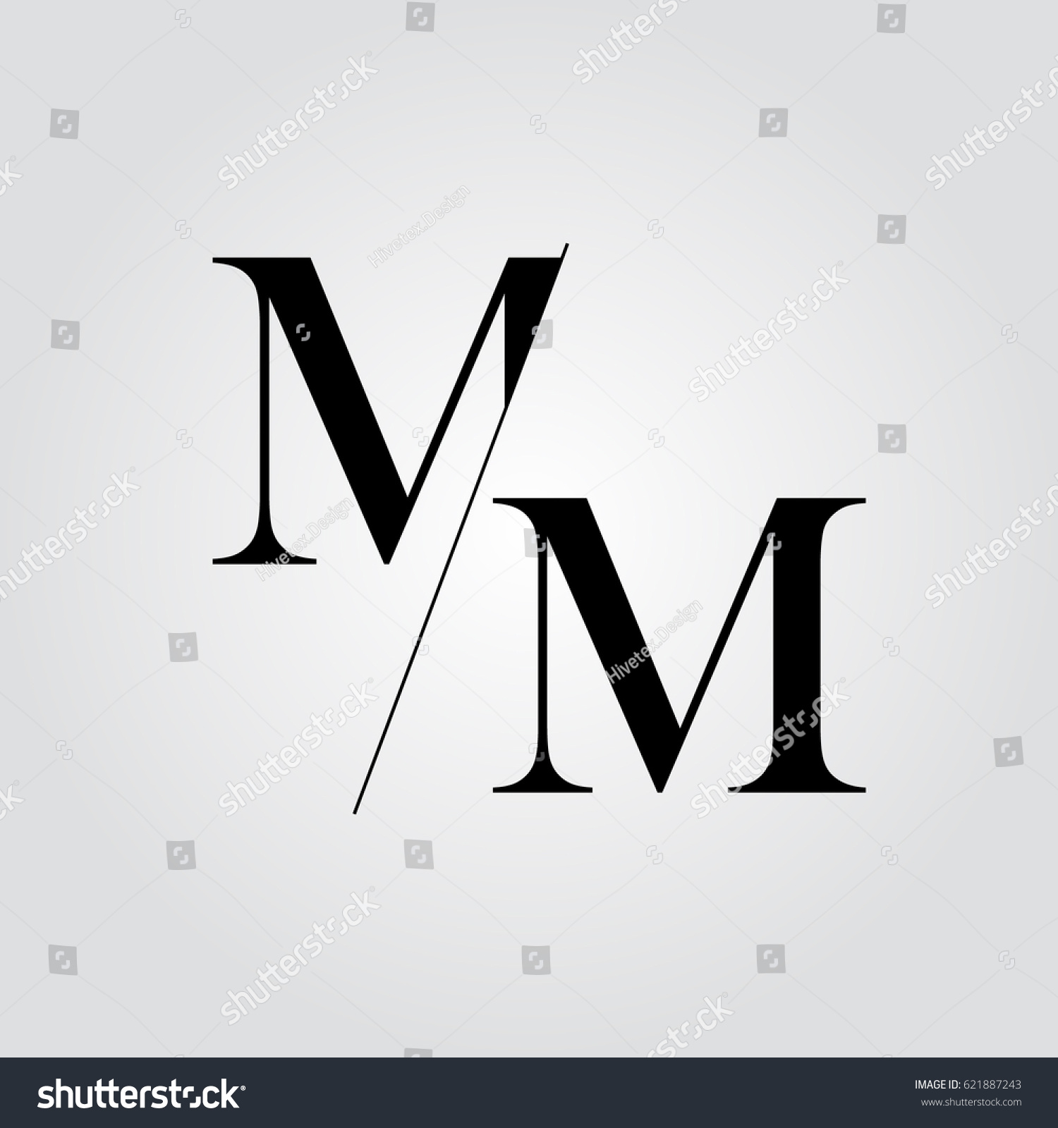 Mm Logo Stock Vector Royalty Free