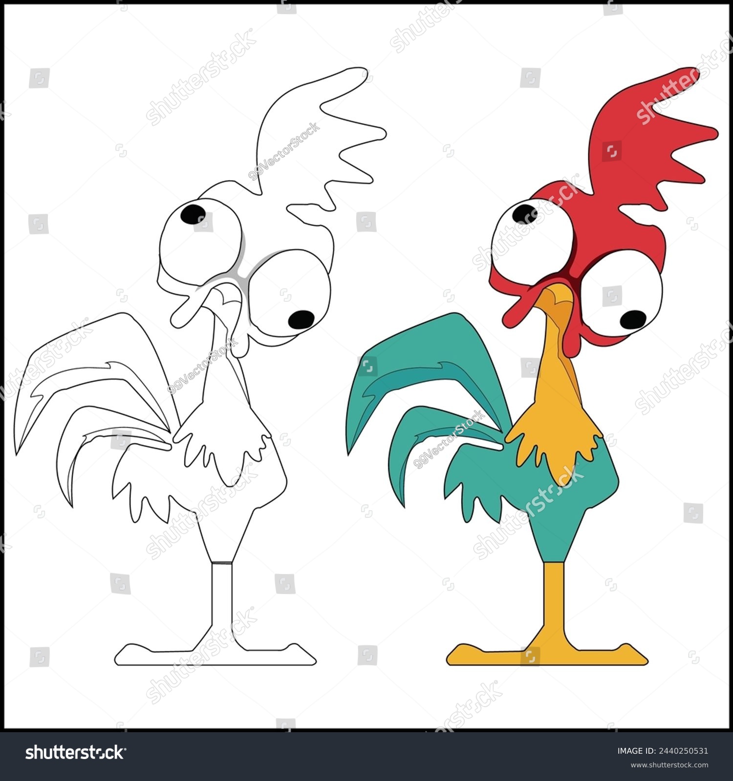 SVG of Moana Hei Hei Chicken Vector Design | Kids Coloring Pages Or printing Use etc  svg