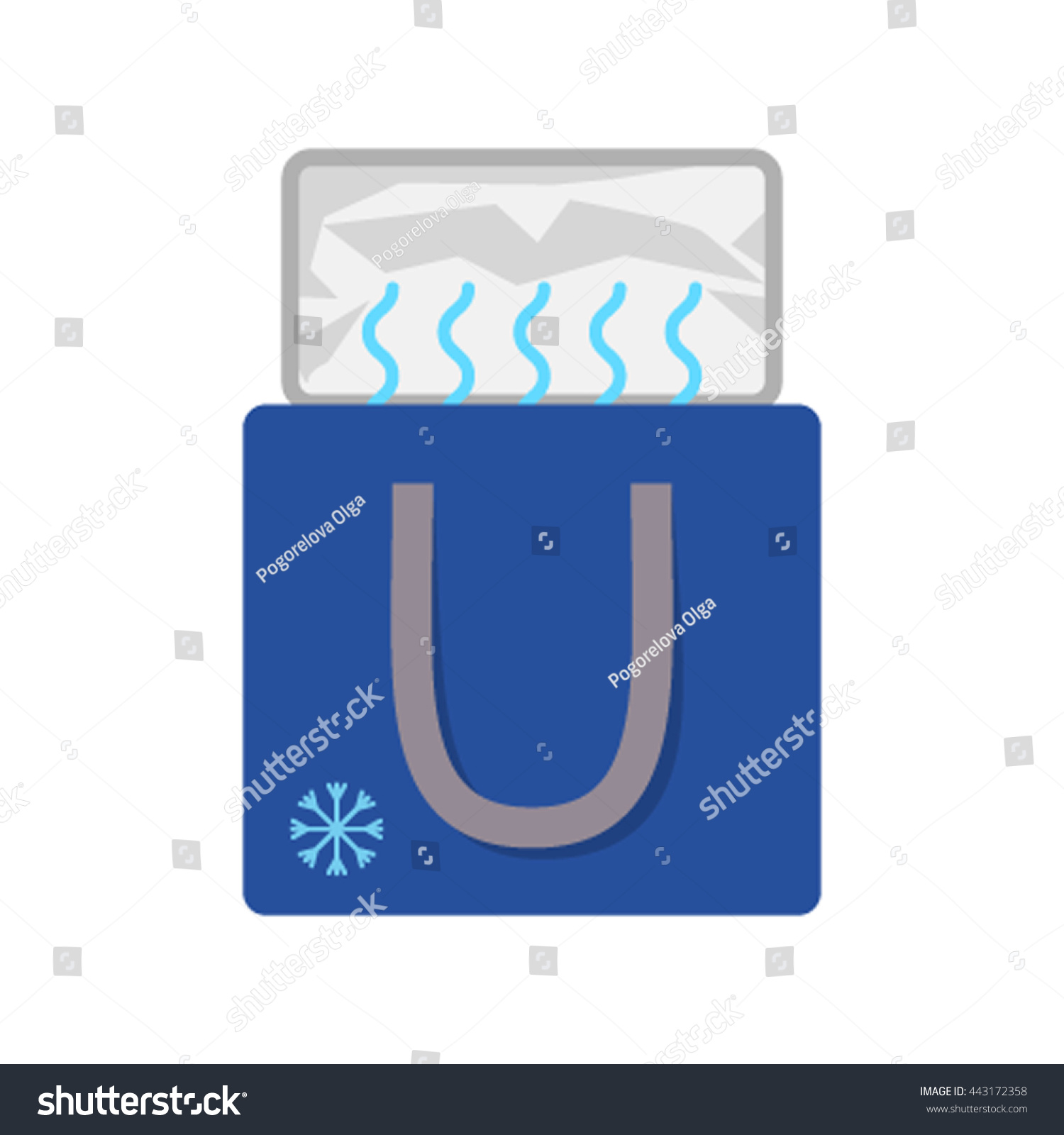 SVG of mobile cooler bag flat vector illustration isolated on white background svg