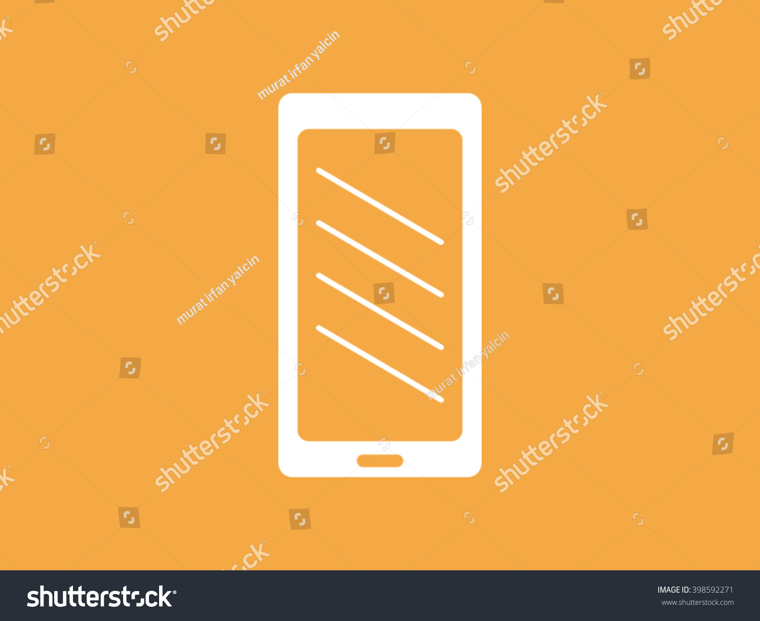 Mobile Phone Silhouette Stock Vector Royalty Free 398592271