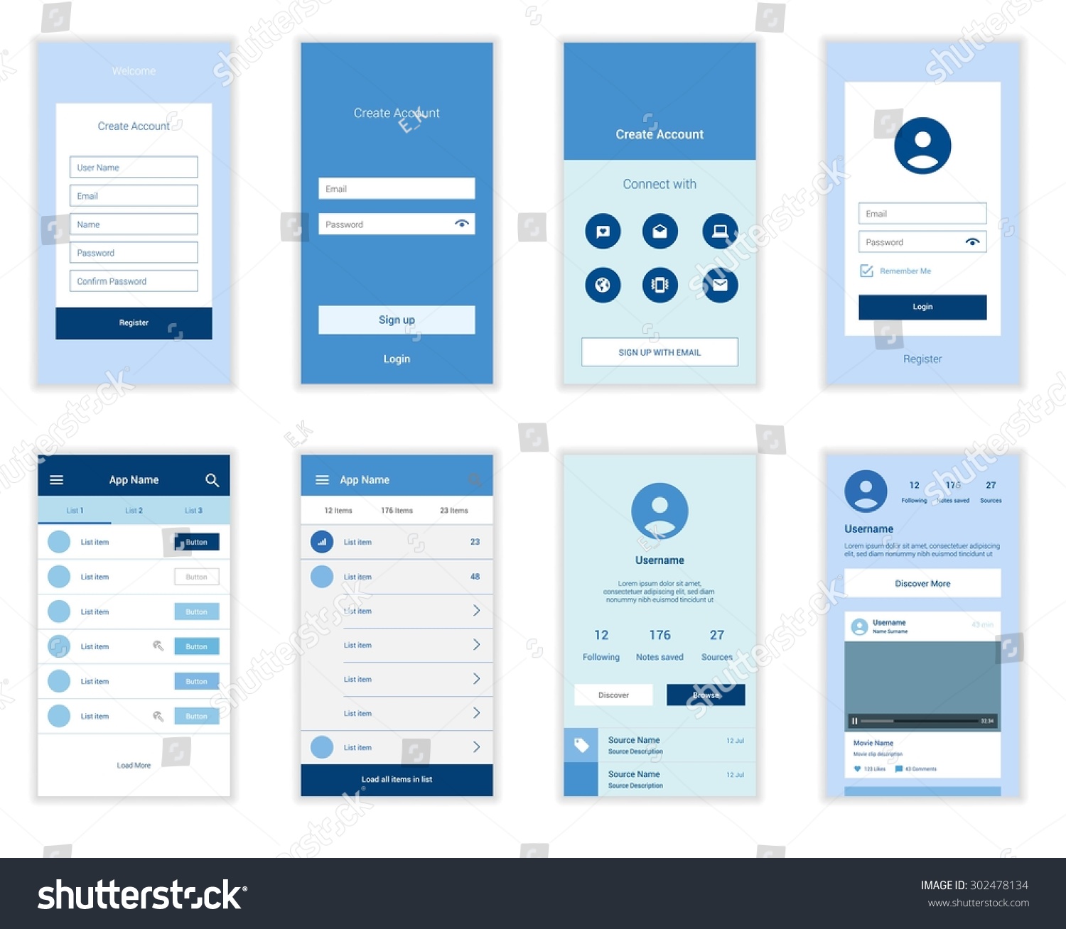 Mobile Screens User Interface Kit. Modern User Interface Ux, Ui Screen ...