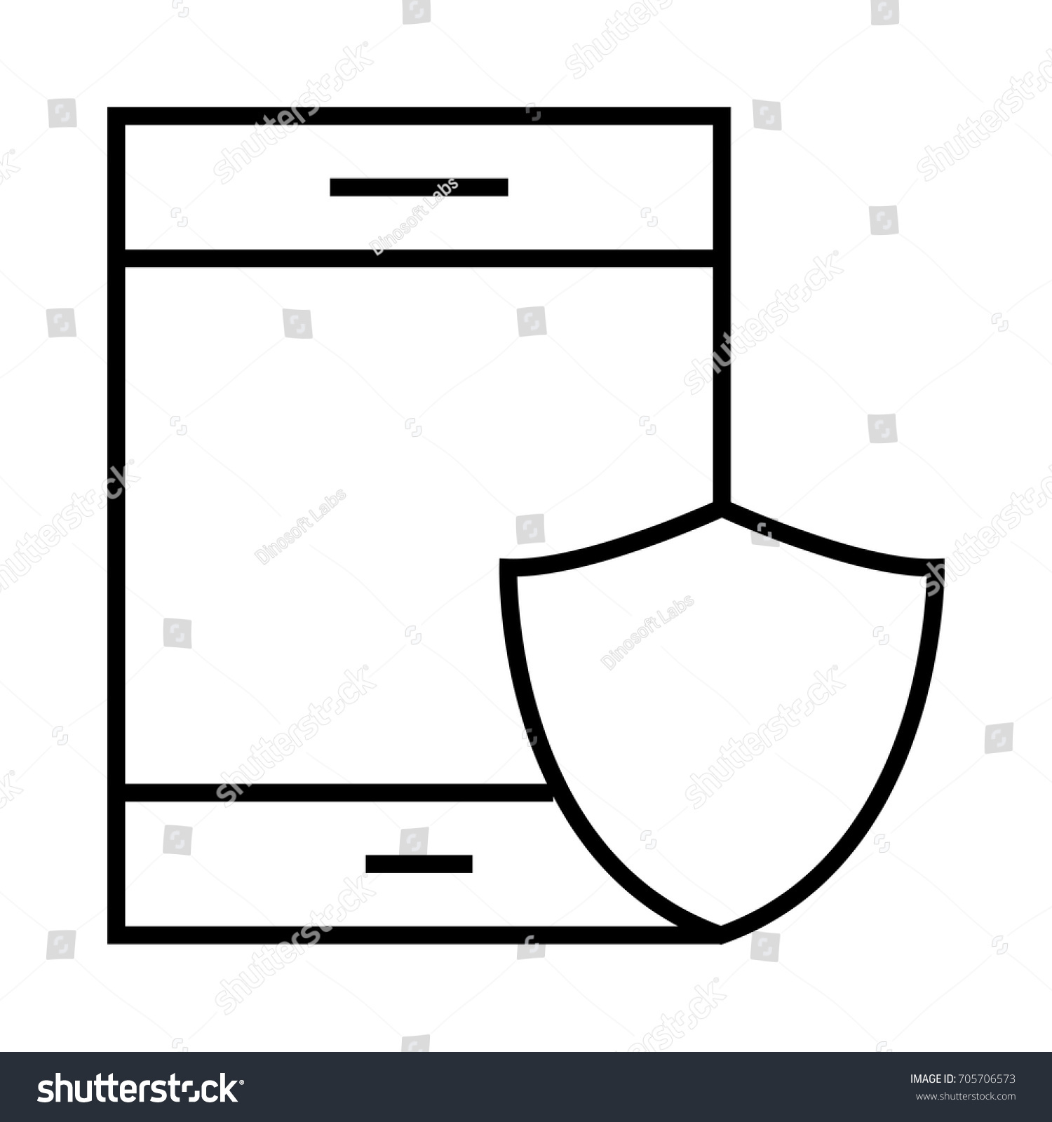 Mobile Shield Stock Vector (Royalty Free) 705706573