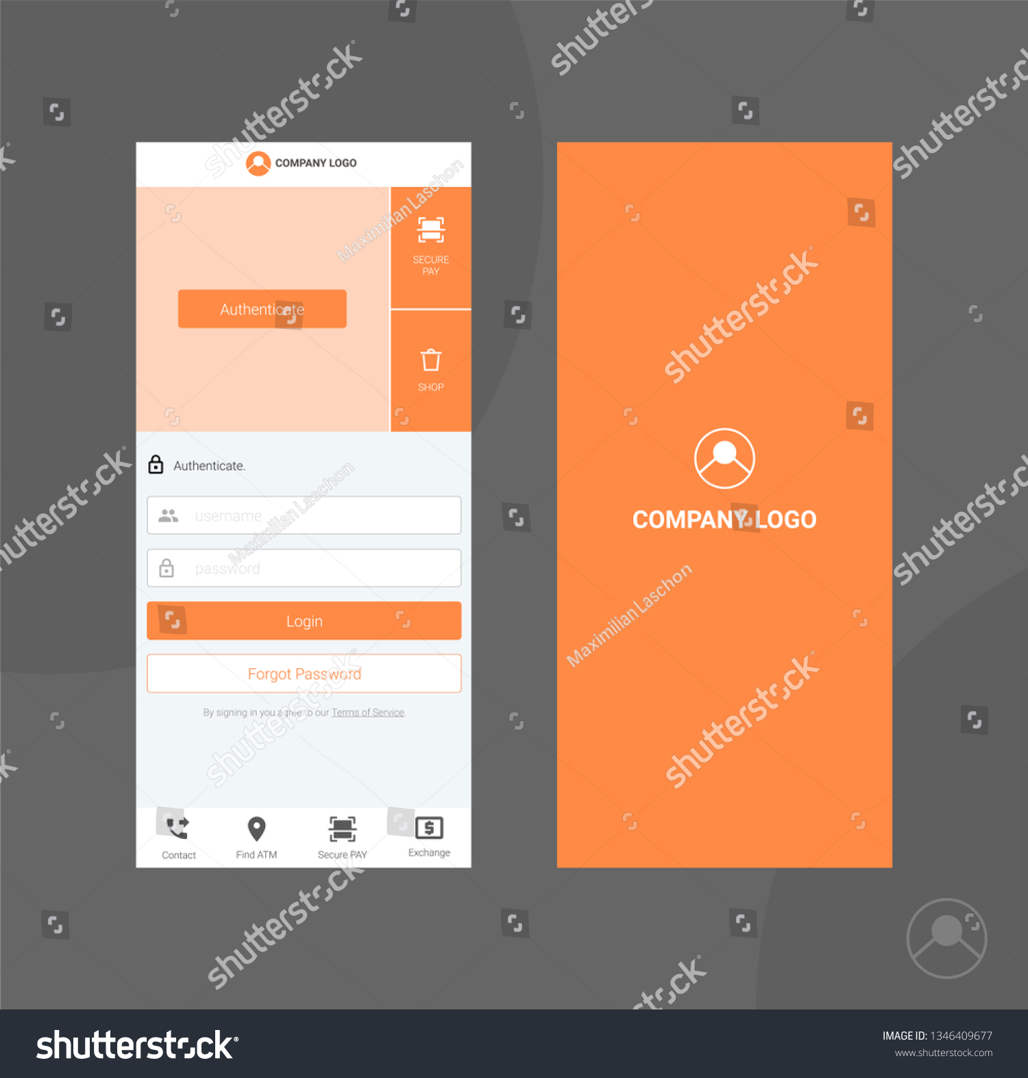 Download Mobile Ui Ux Template Mockup Wireframe Stock Vector Royalty Free 1346409677 PSD Mockup Templates