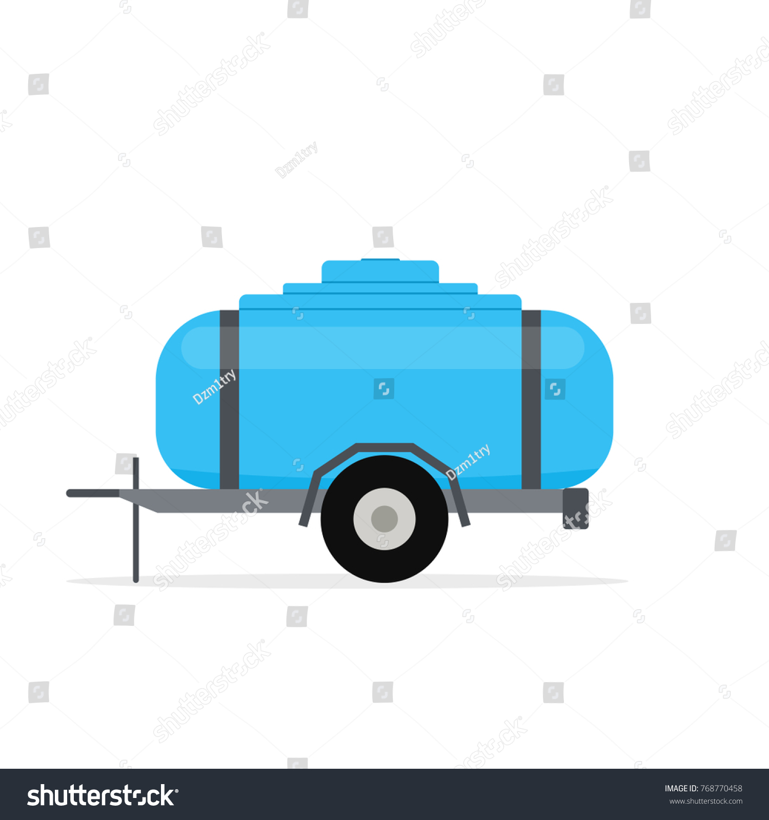 SVG of Mobile water tank - bowser. Clipart image isolated on white background svg