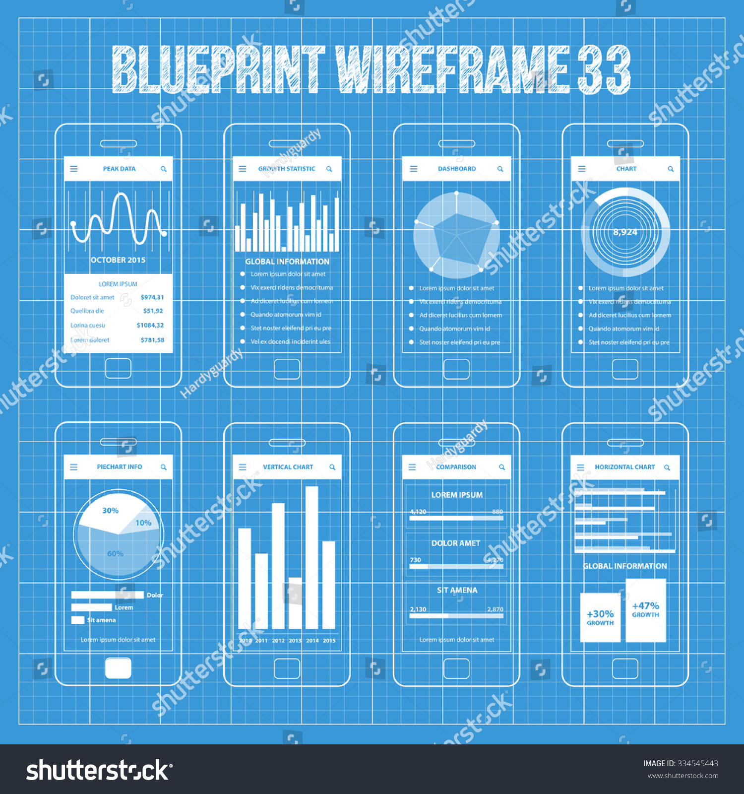 Mobile Wireframe App Ui Kit 33: เวกเตอร์สต็อก (ปลอดค่าลิขสิทธิ์ ...