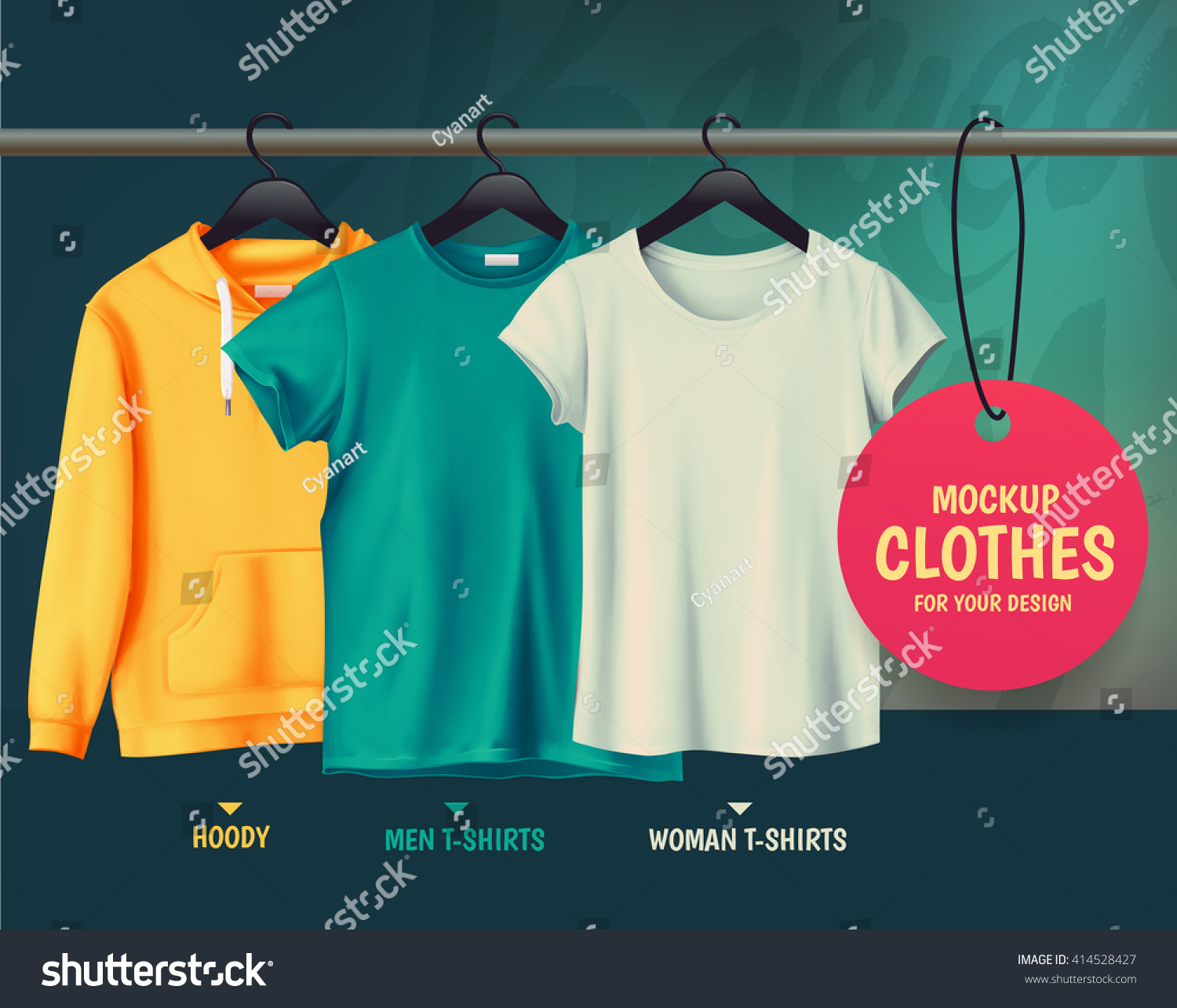 Download Mockup Clothes Your Designhoody Men Tshirts Stock Vector ...