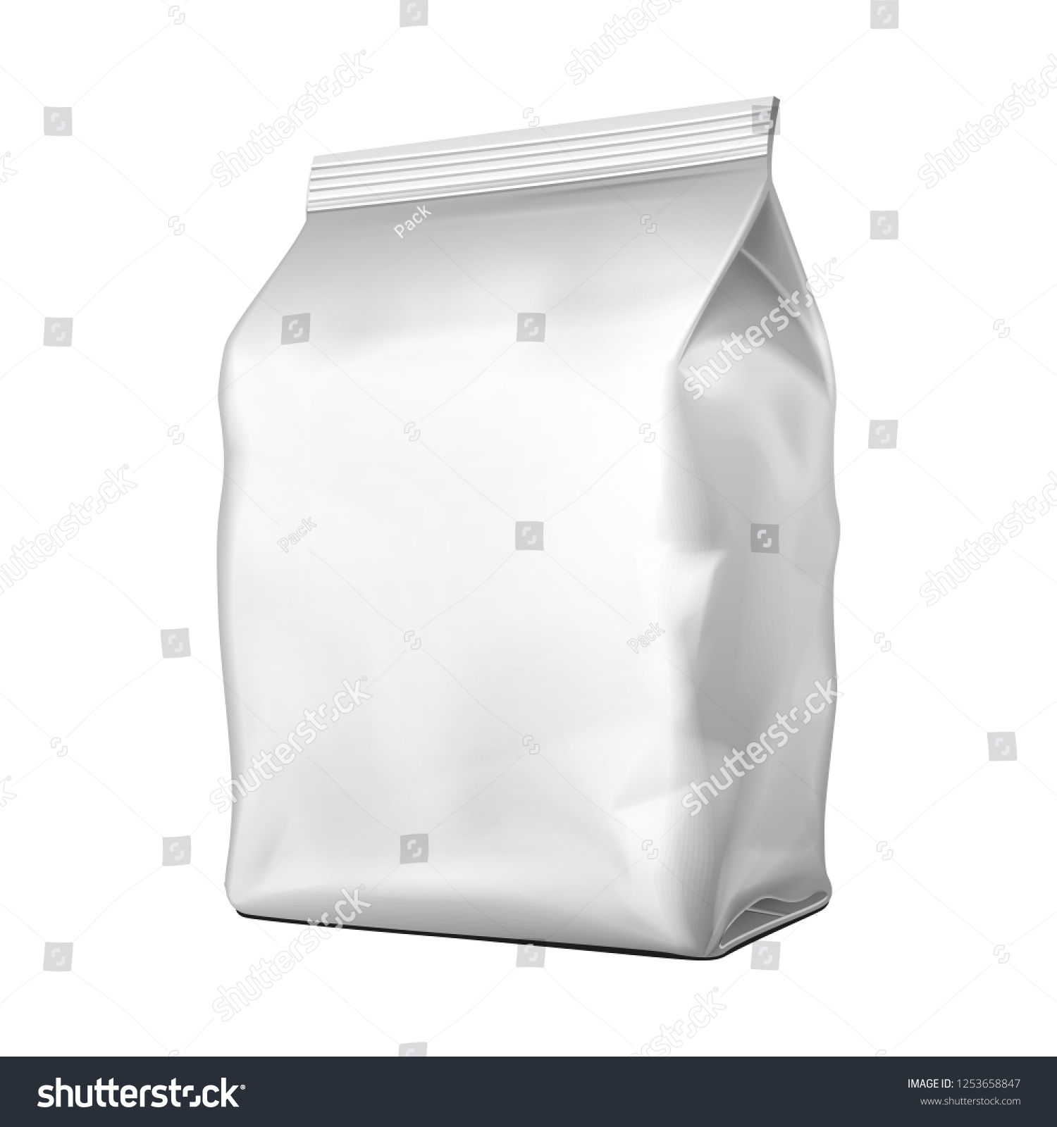 Download Mockup Blank Bag Pouch Snack Sachet Stock Vector Royalty Free 1253658847