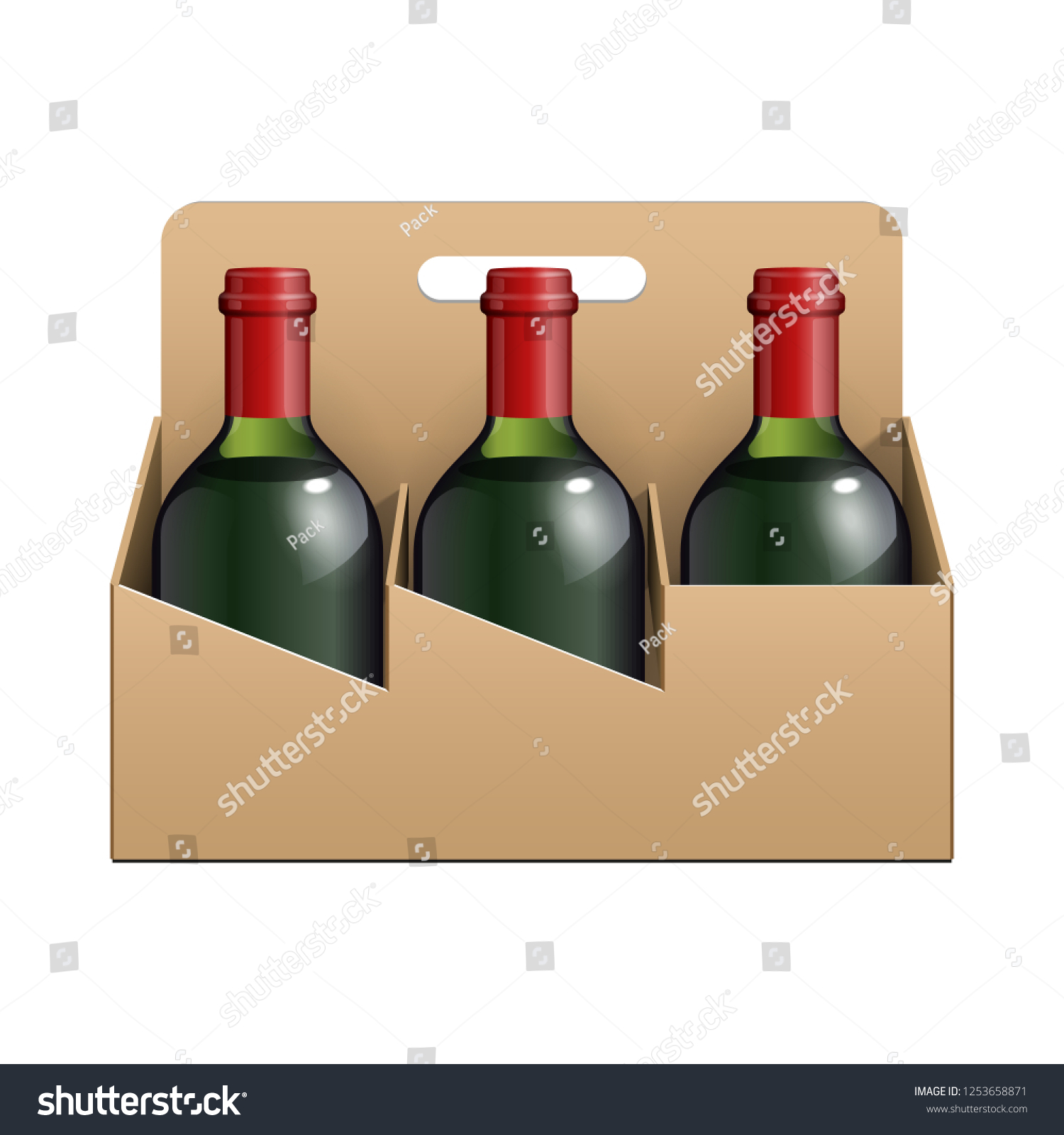 Download Mockup Cardboard Packag Sixpack Alcohol Drink Stock Vector Royalty Free 1253658871