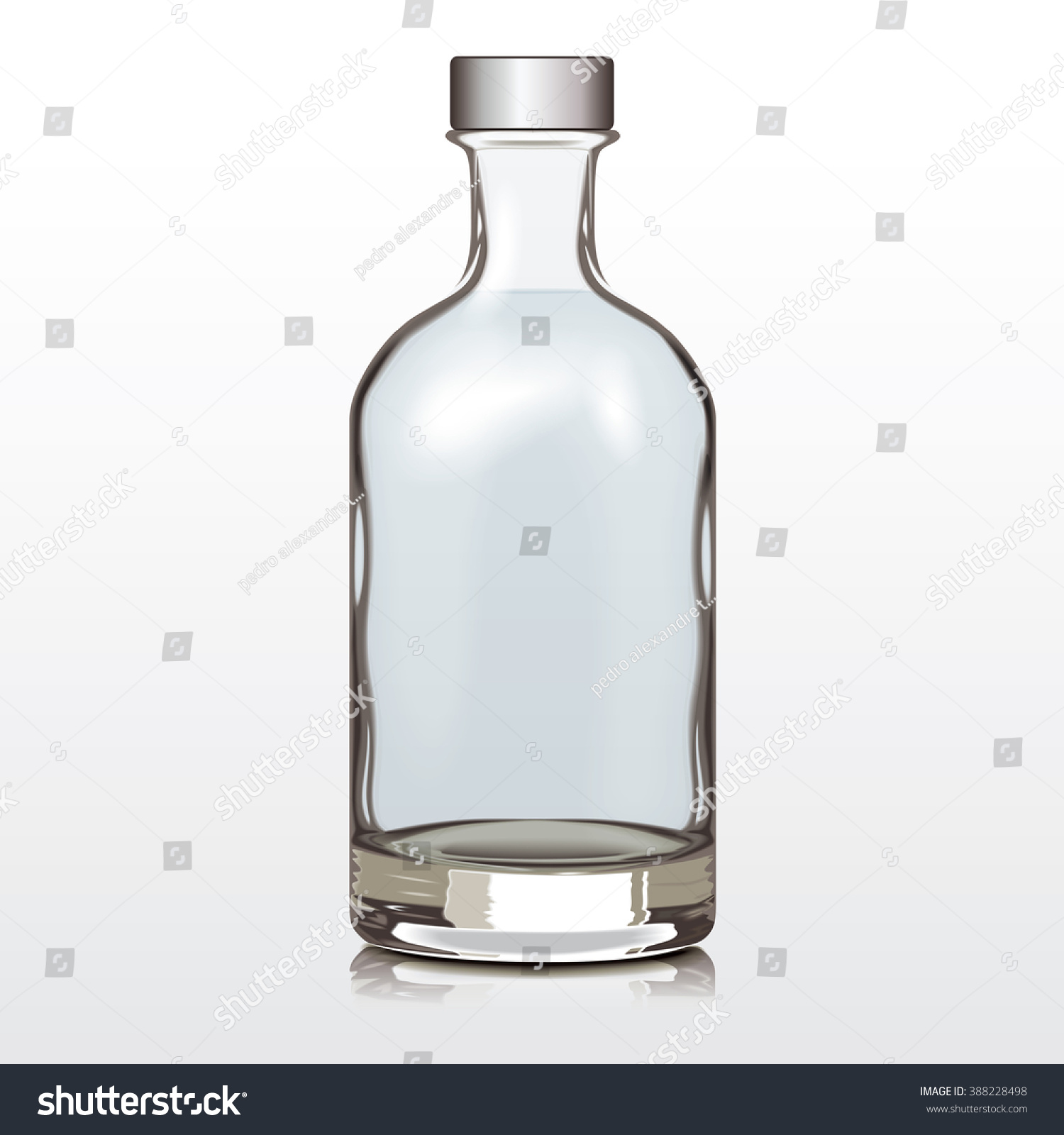 SVG of Mockup Glass Bottle Silver Cap, Changeable color of liquid and bottle, vector svg