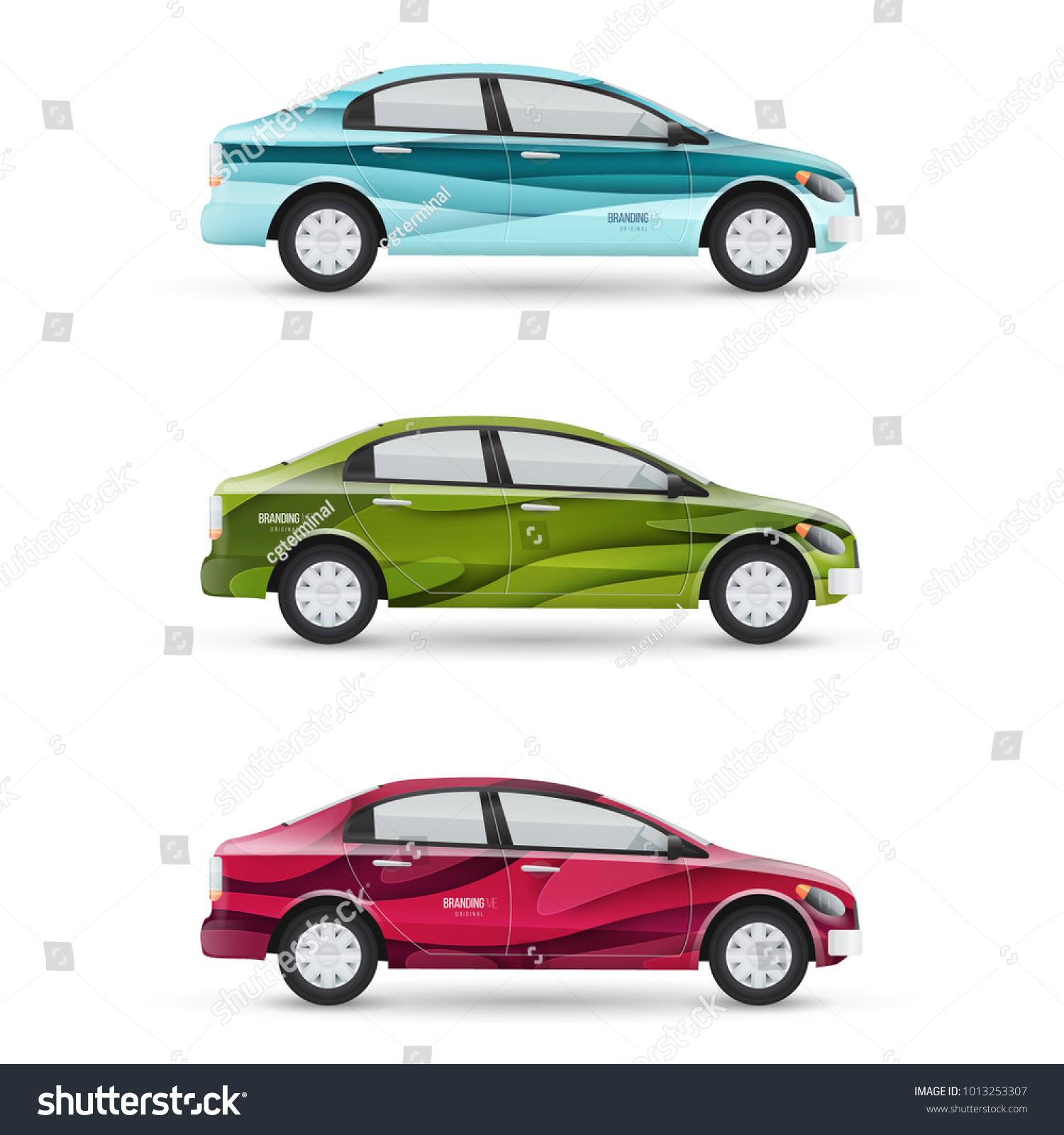 Download Mockup Vector Passenger Car Set Design Stock Vector Royalty Free 1013253307 PSD Mockup Templates