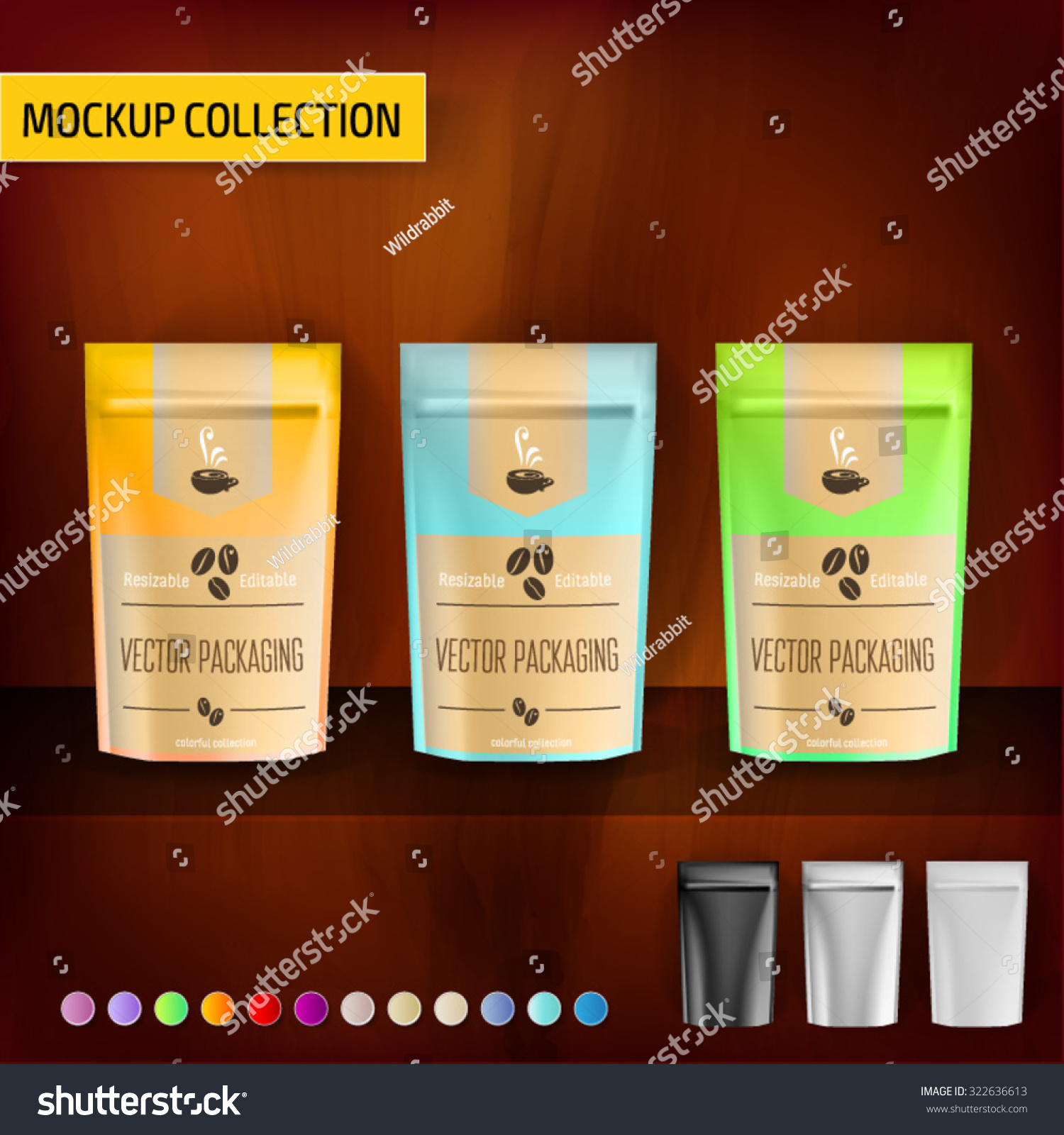 Download Mockup Template Flow Pack Branding Product Stock Vector (Royalty Free) 322636613 - Shutterstock
