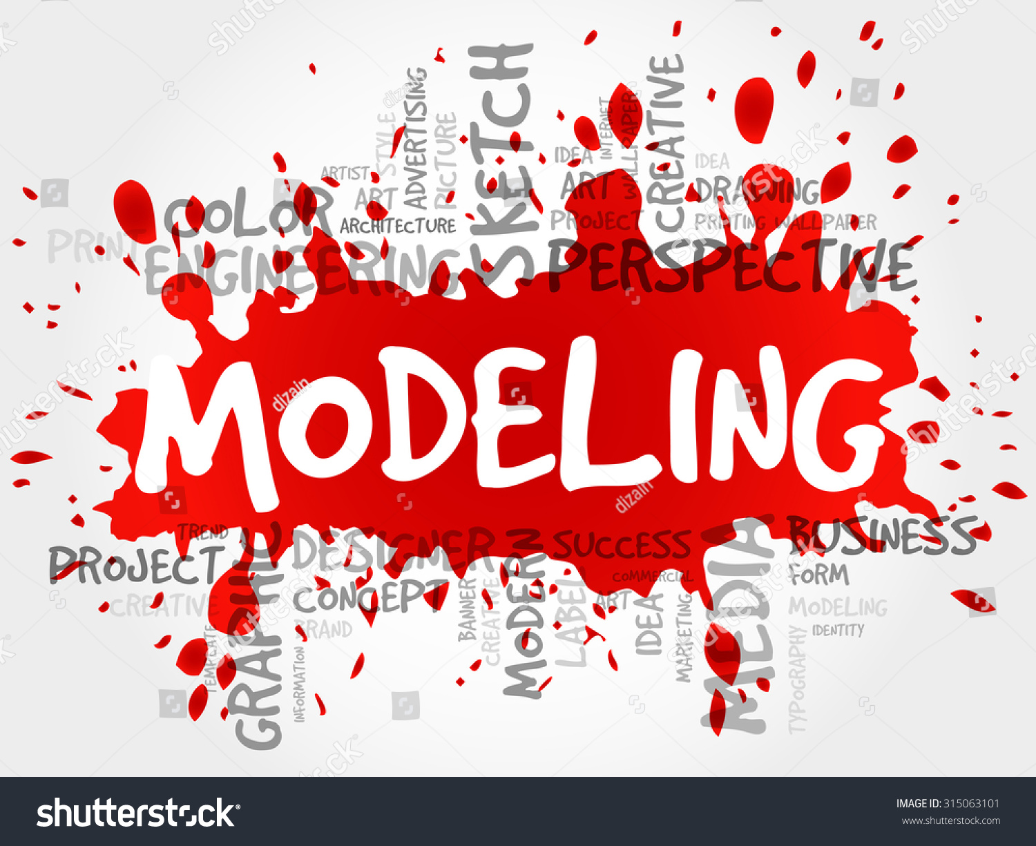 Modeling Word Cloud Business Concept Stock Vector (Royalty Free