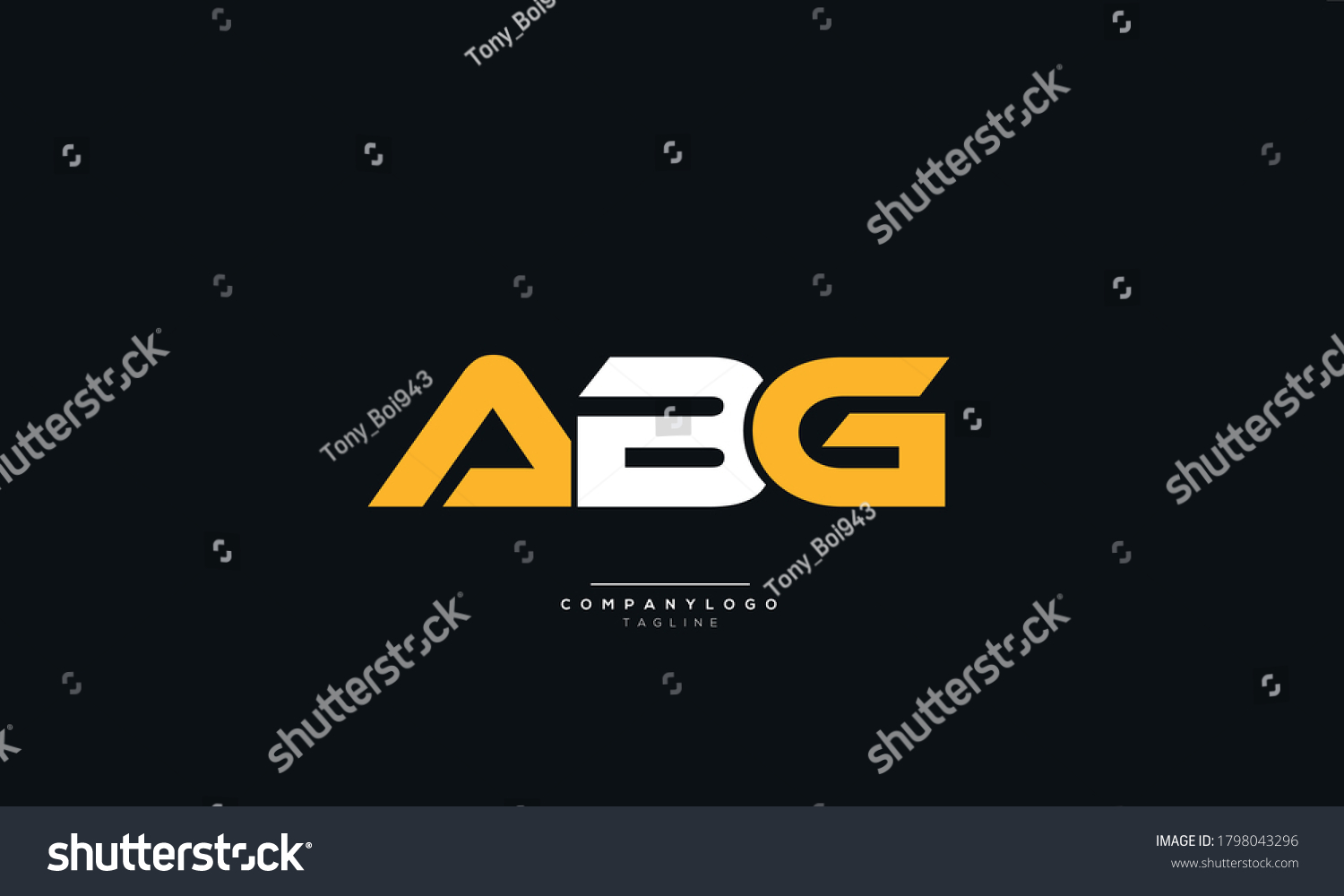 SVG of Modern ABG Letter Business Logo Design Alphabet Icon Vector Symbol svg