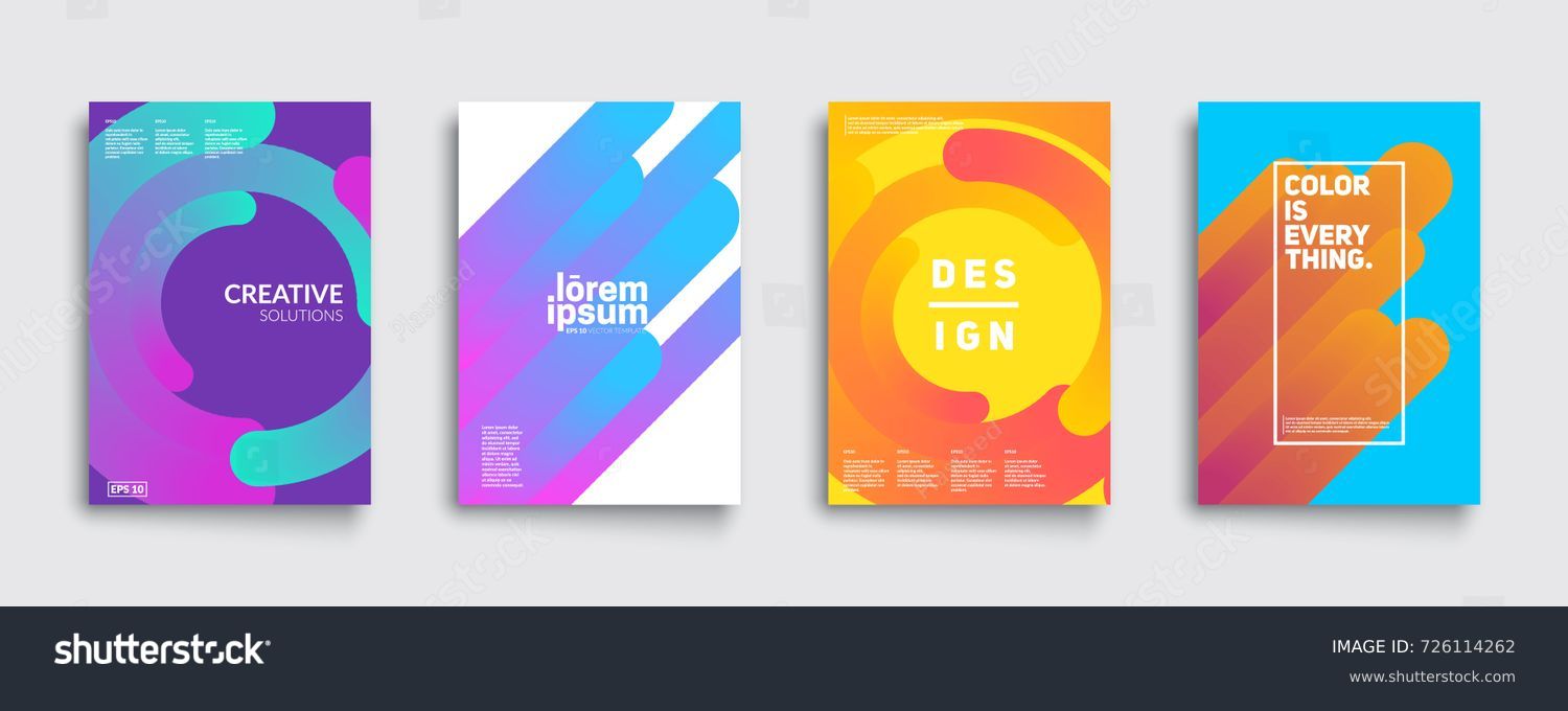 Modern Abstract Covers Set Cool Gradient Stock Vector (Royalty Free ...