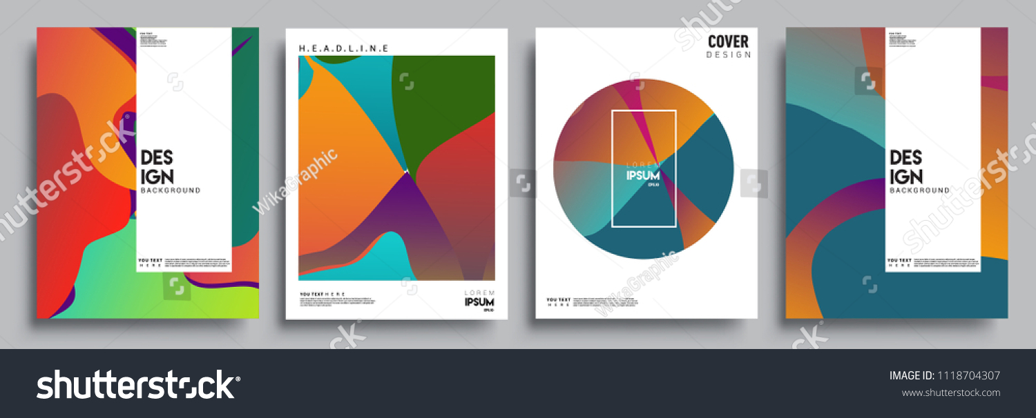 Modern Abstract Covers Set Cool Gradient Stock Vector (Royalty Free ...