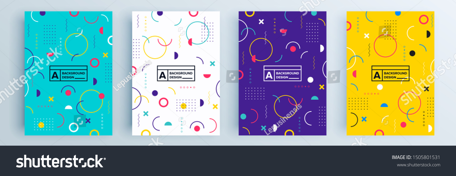 SVG of Modern abstract covers set, minimal covers design. Colorful geometric background, vector illustration. svg