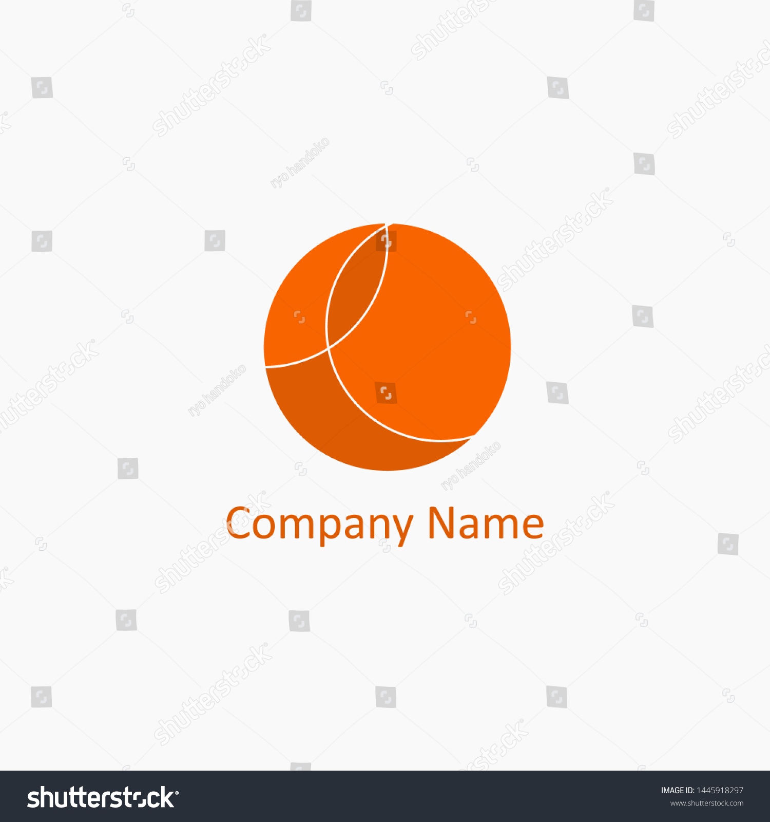 Modern Abstract Orange Circle Logo Vector Stock Vector (Royalty Free) 1445918297 Shutterstock