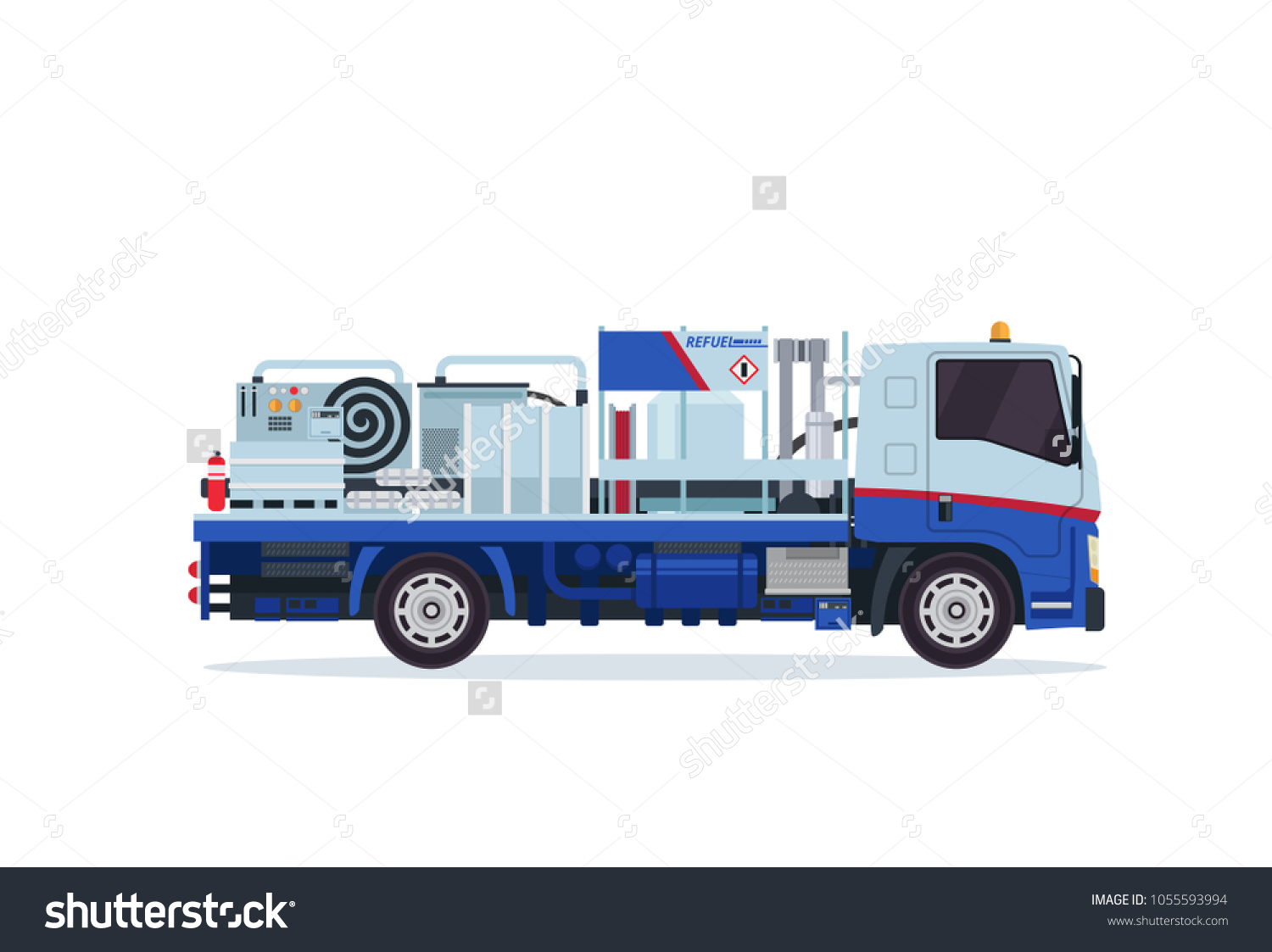 SVG of Modern Airport Underground Tank Truck Refueler Ground Support Vehicle Equipment Illustration svg