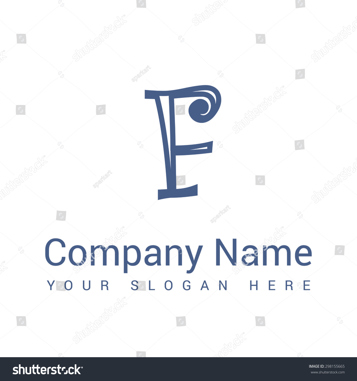 Modern Alphabetical Company Logo F Clean Stock Vector (Royalty Free ...