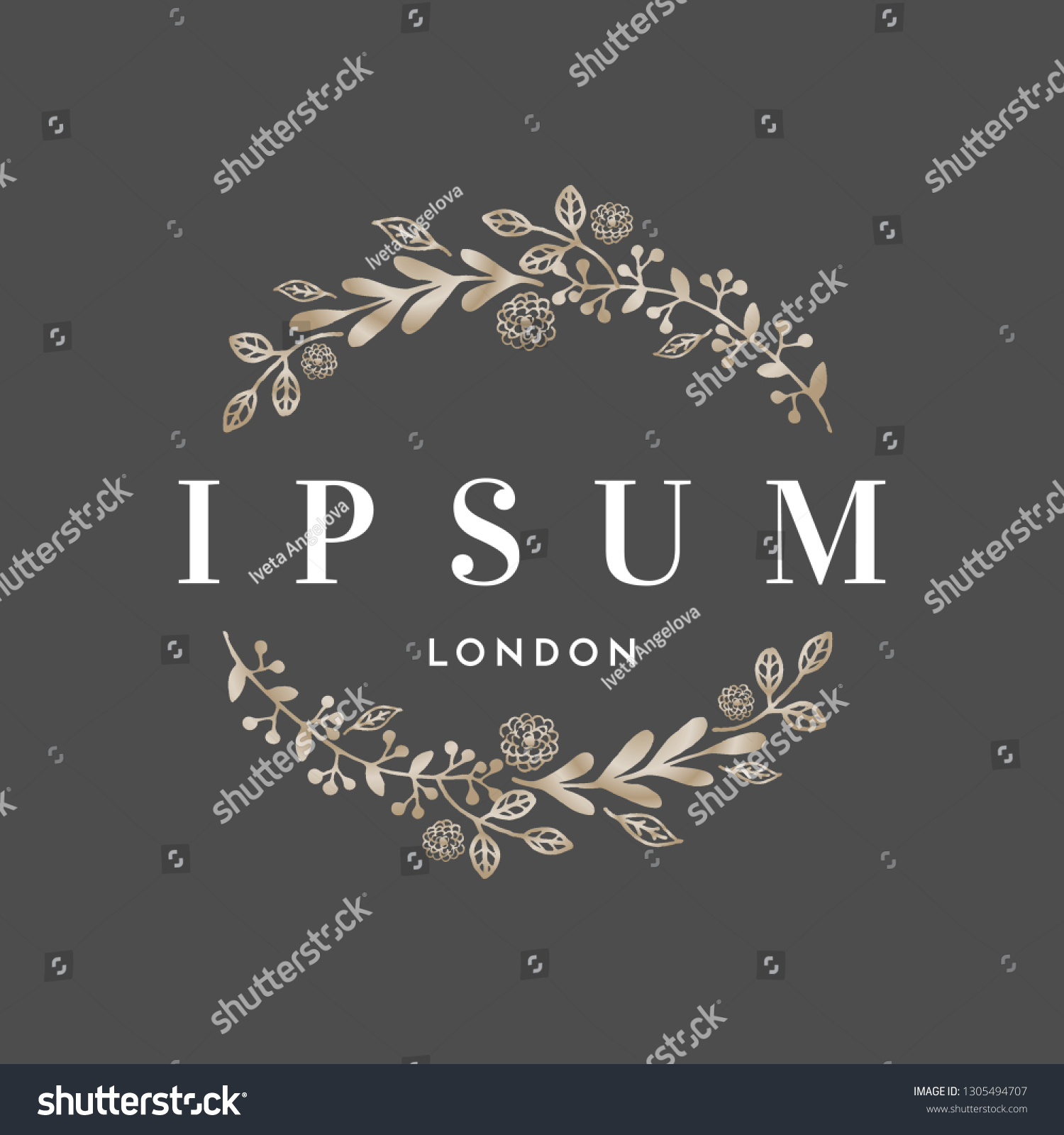 Modern Elegant Premade Typographic Logo Design Stock Vector Royalty Free 1305494707