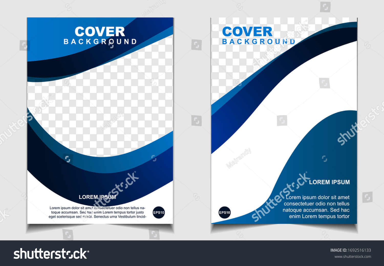 Modern Blue White A4 Brochure Cover Stock Vector (Royalty Free ...