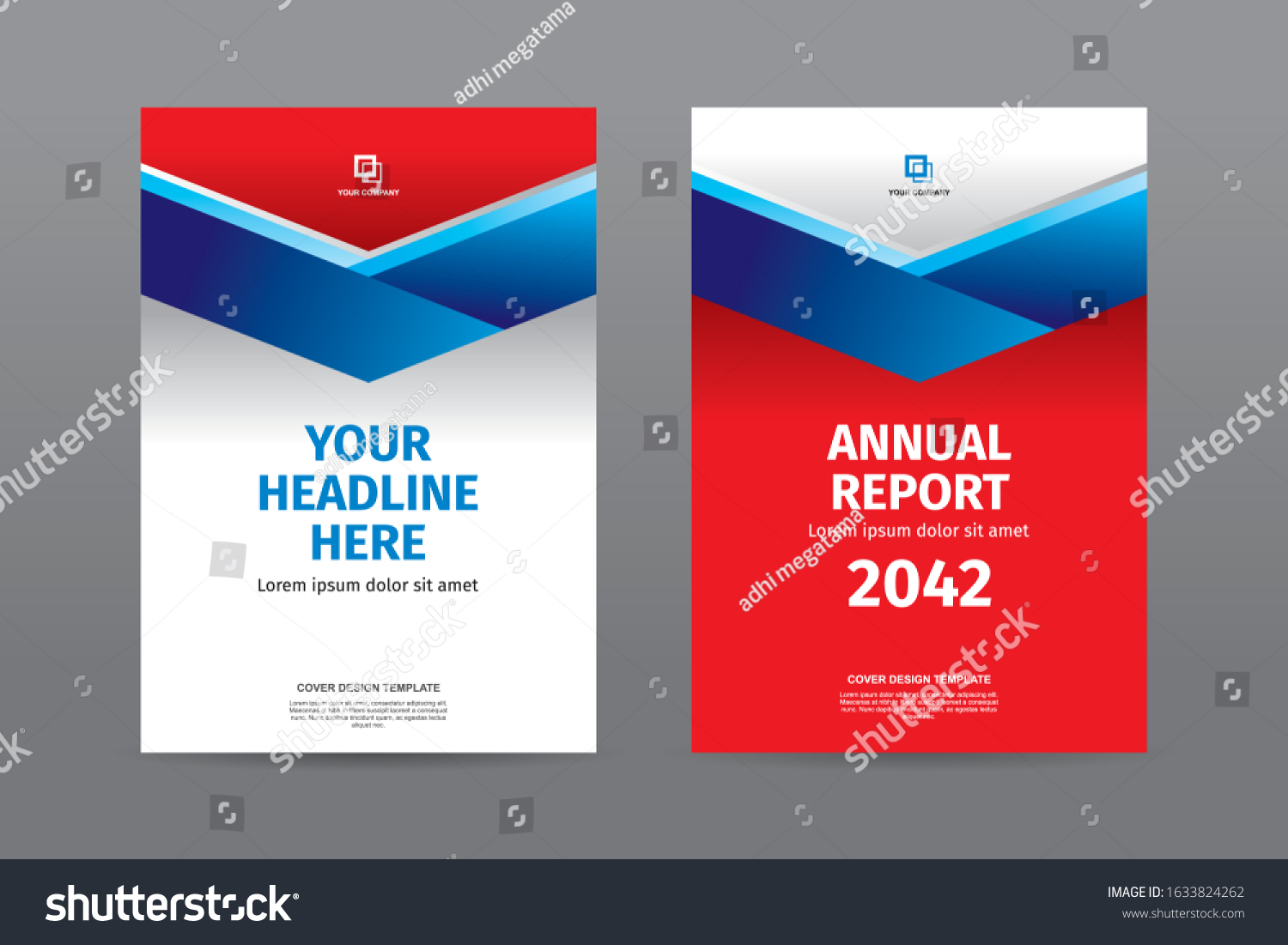 Modern Blue Ribbon Red White Color Stock Vector (Royalty Free With Regard To Mobile Book Report Template