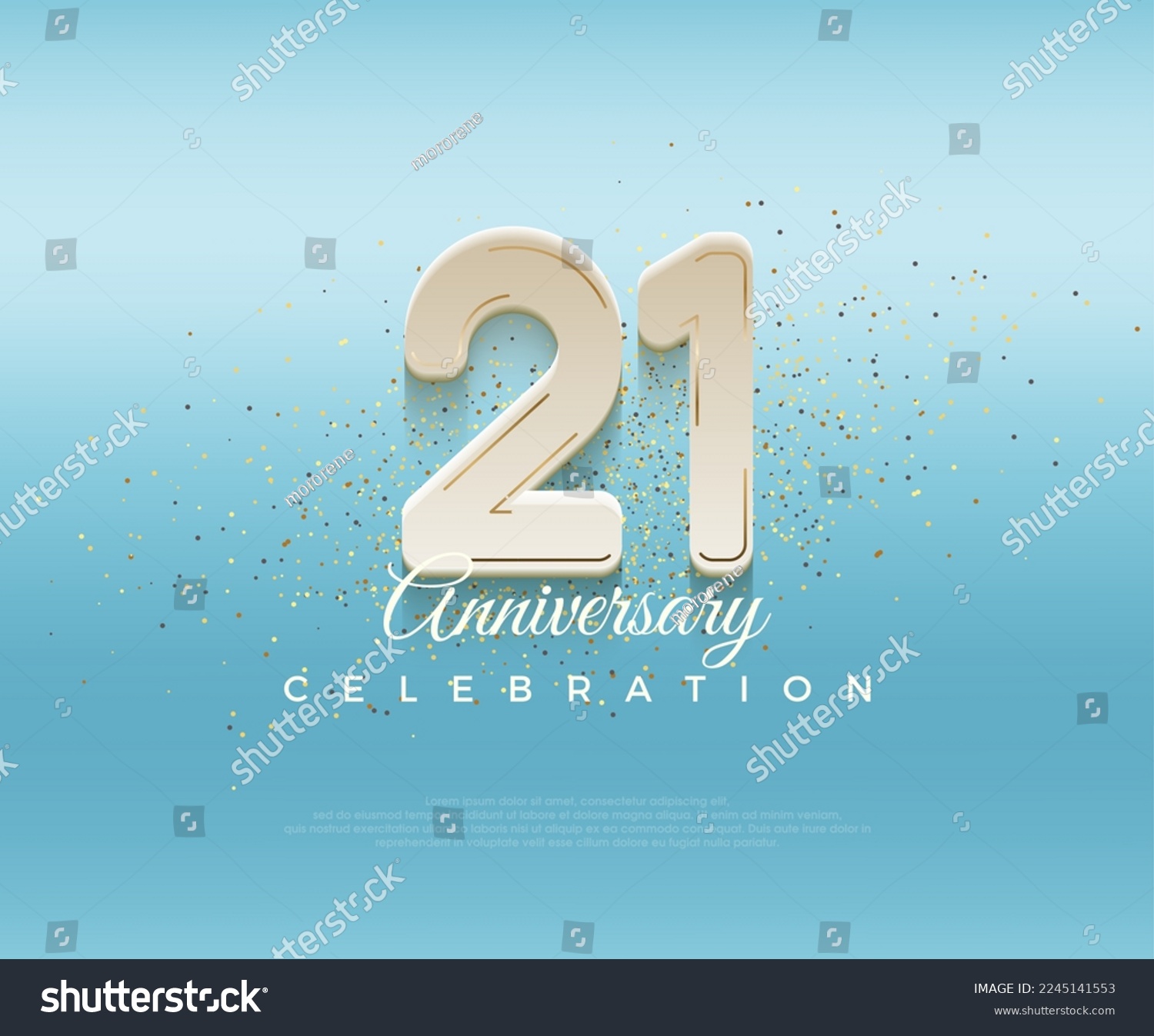 SVG of Modern bold number 21st anniversary. premium design for celebration. svg