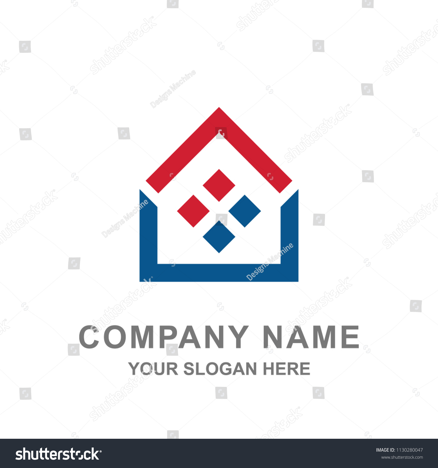 Modern Building Home Logo Vector Illustration Stock Vector (Royalty ...