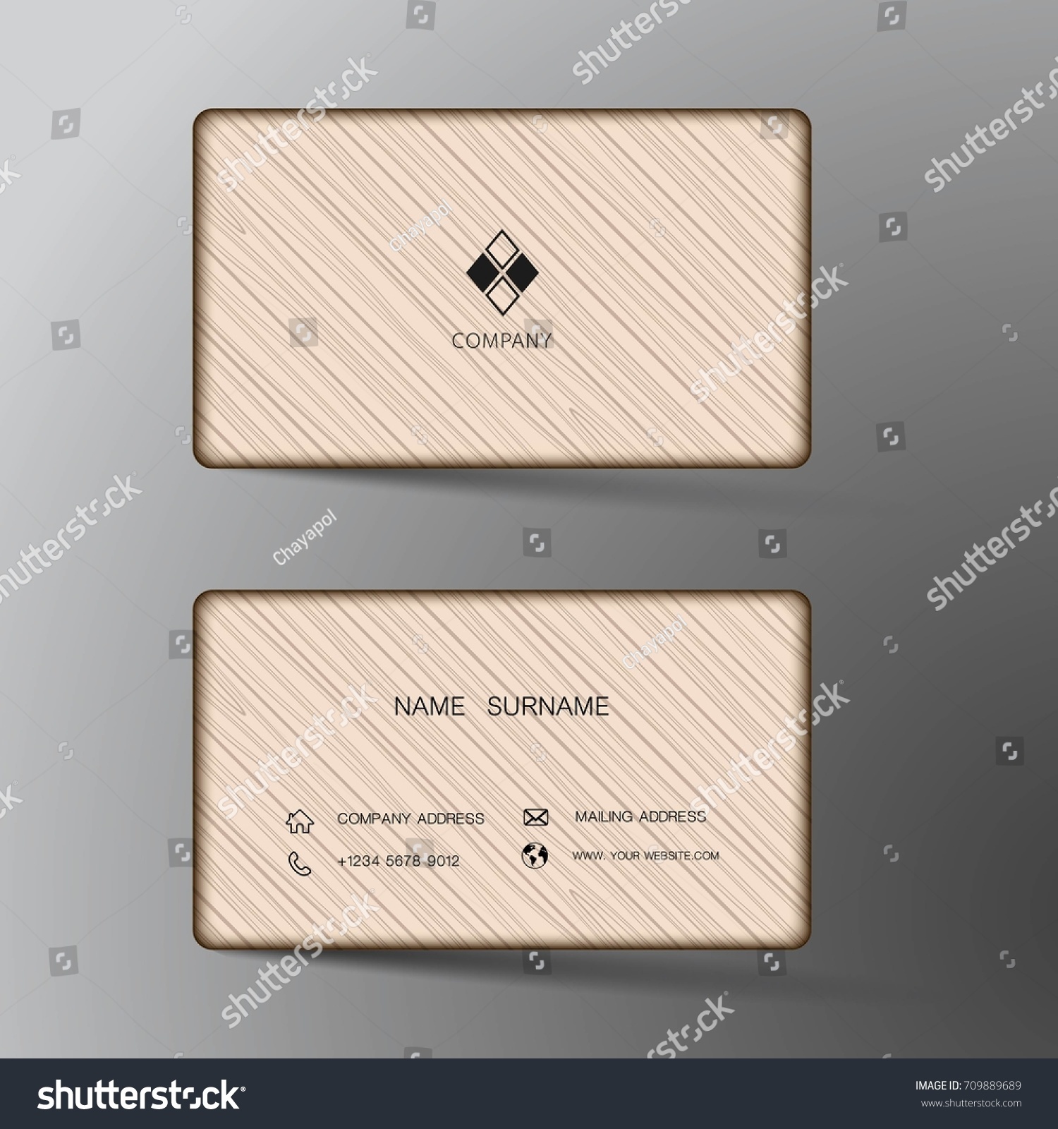 Modern Business Card Template Design Inspiration Stock