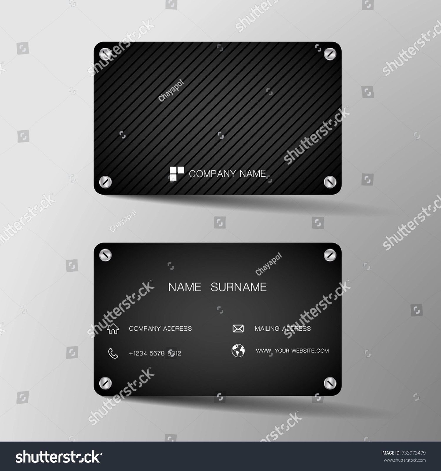 Modern Business Card Template Design Inspiration Stock Vector Royalty Free
