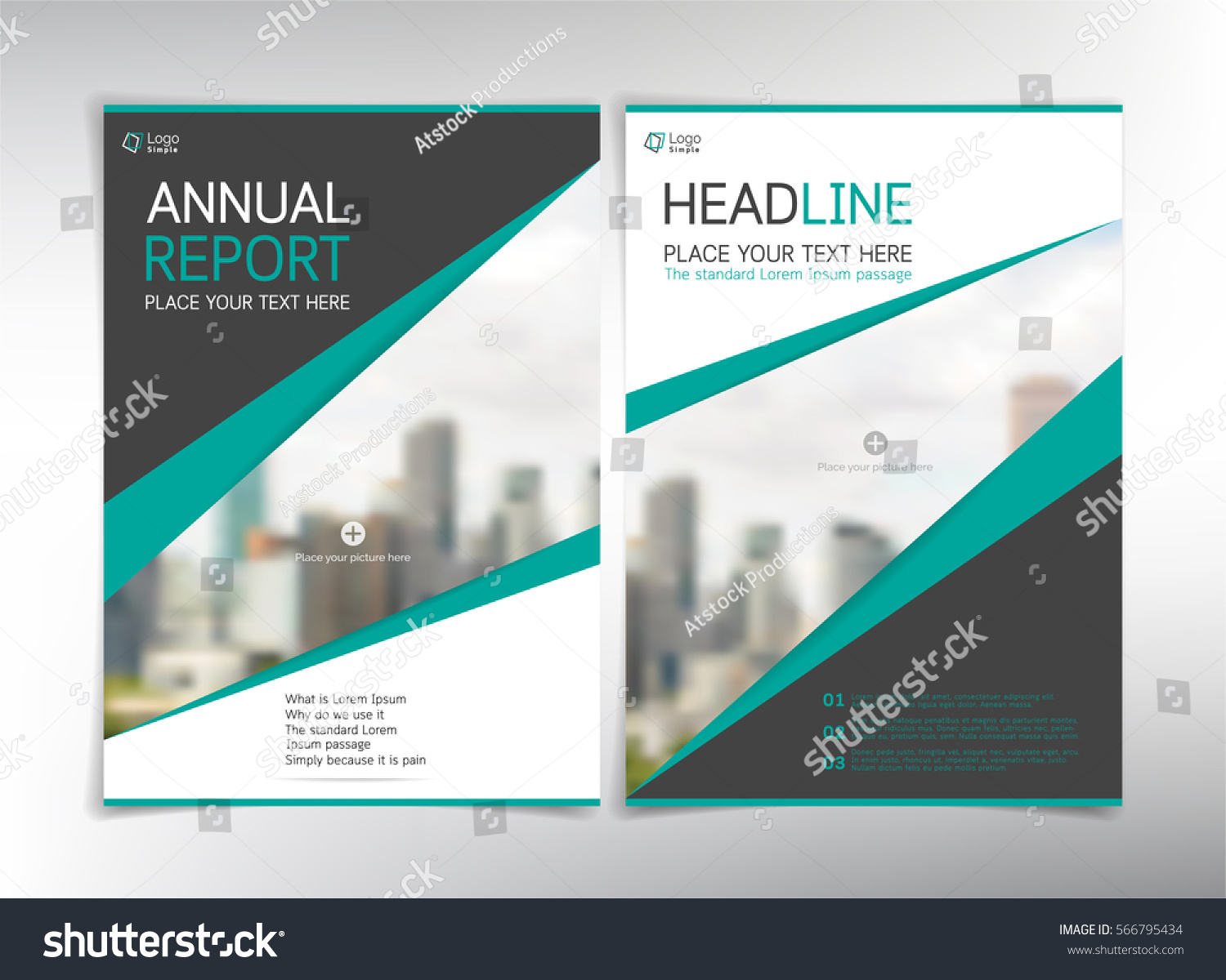 Modern Business Cover Pages Vector Template Stock Vector (Royalty Free ...