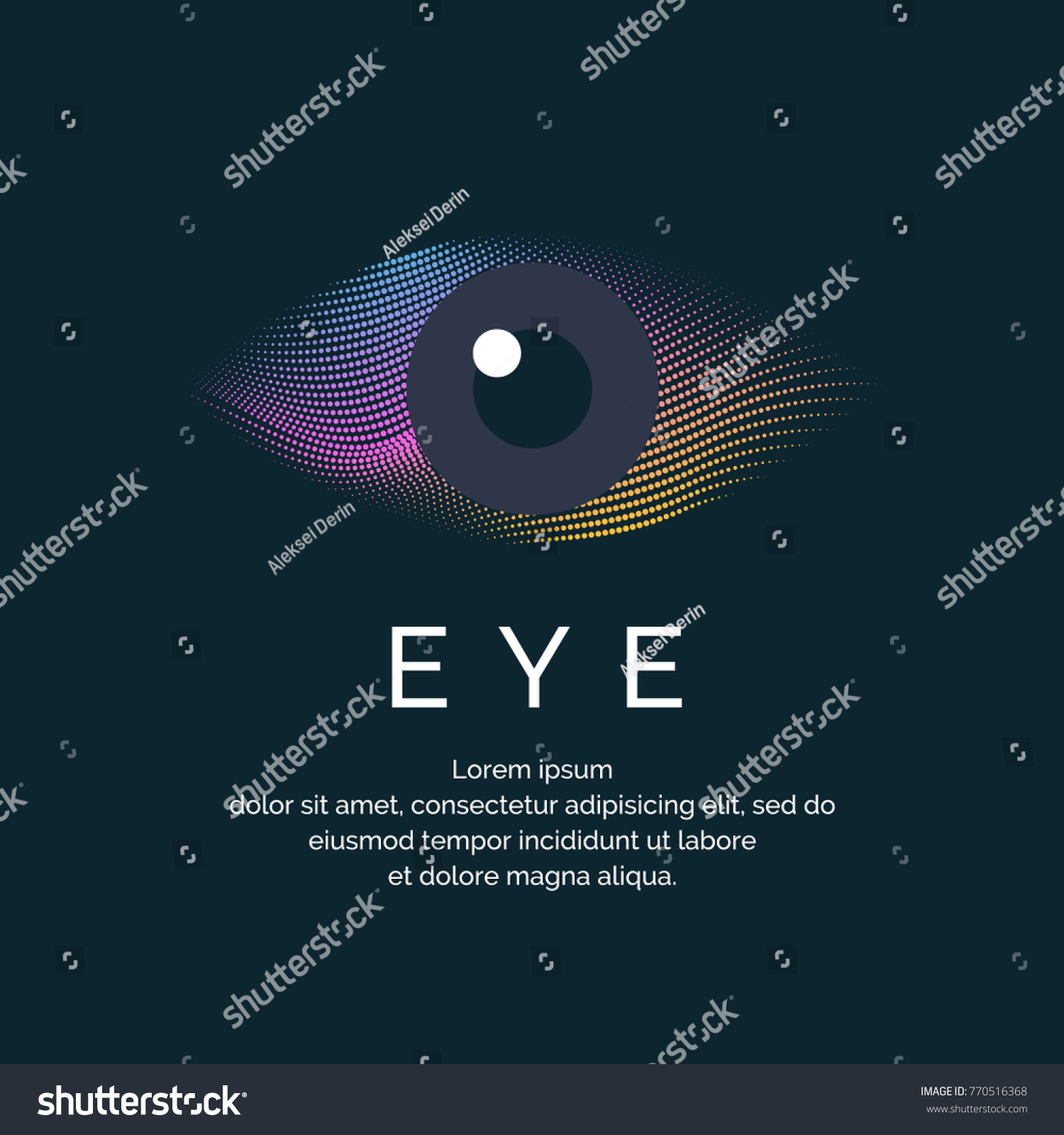 Modern Colored Logo Eye Futuristic Style Stock Vector (Royalty Free ...