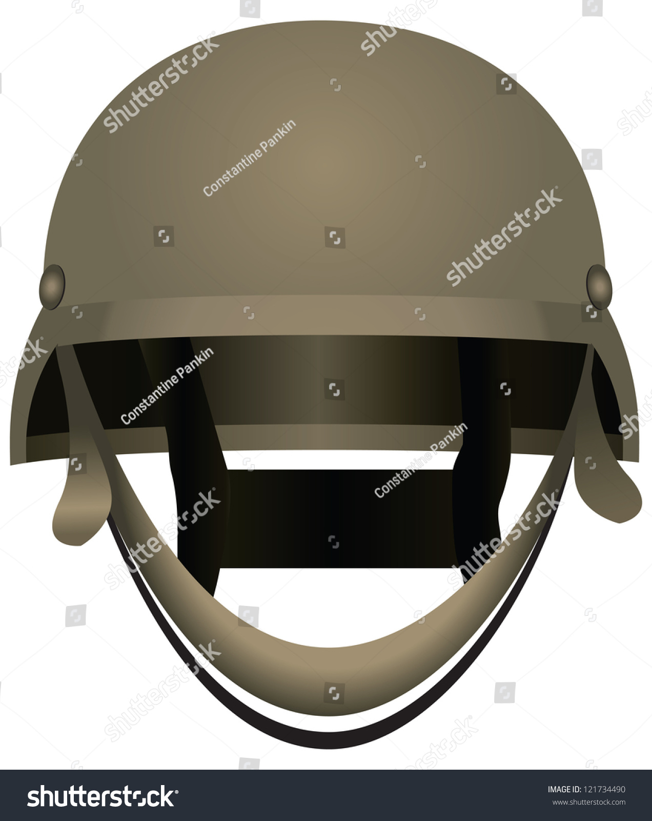 Modern Combat Helmets. Military Equipment. Vector Illustration ...