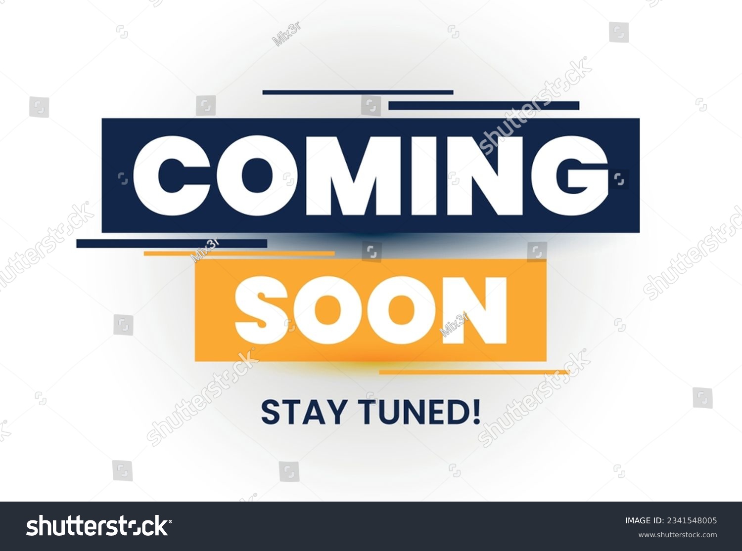 SVG of modern coming soon poster with stay tuned message svg
