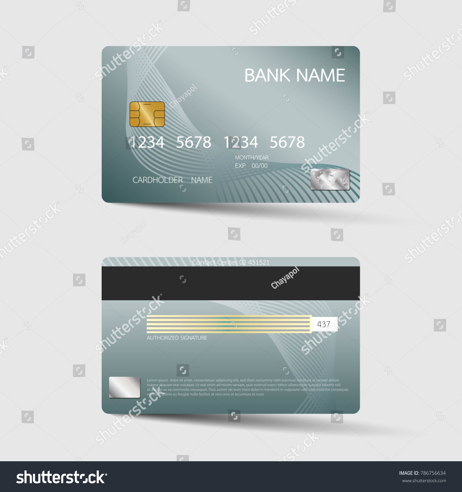 modern credit card template design inspiration stock vector