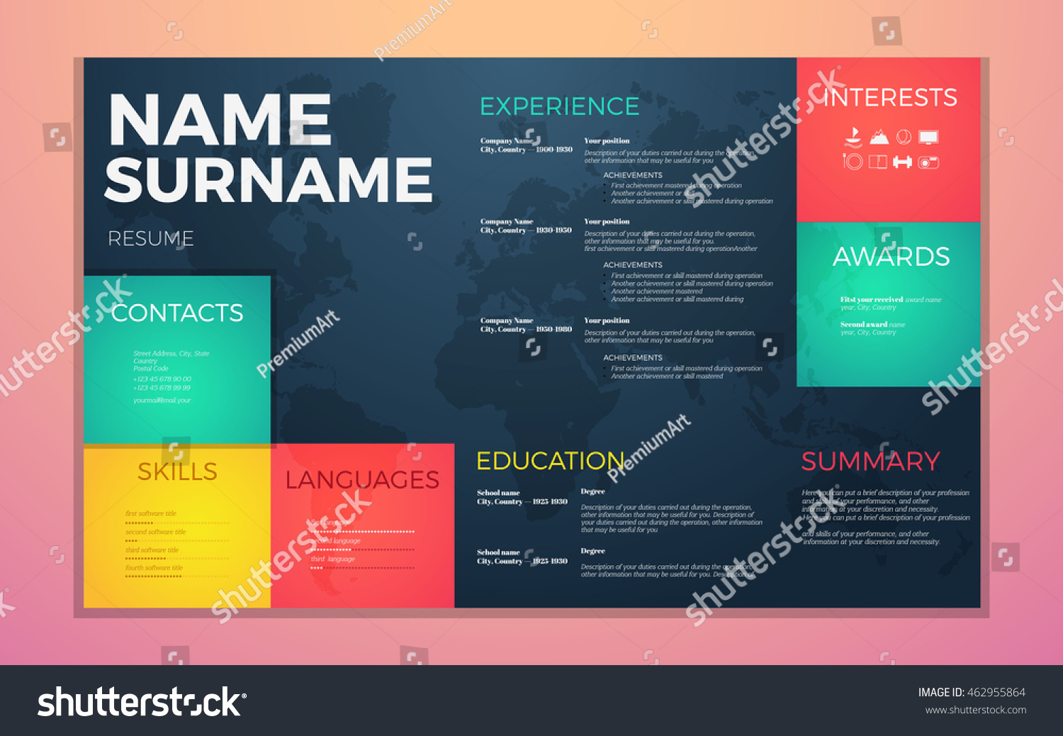 467 Biography template Stock Vectors, Images & Vector Art | Shutterstock