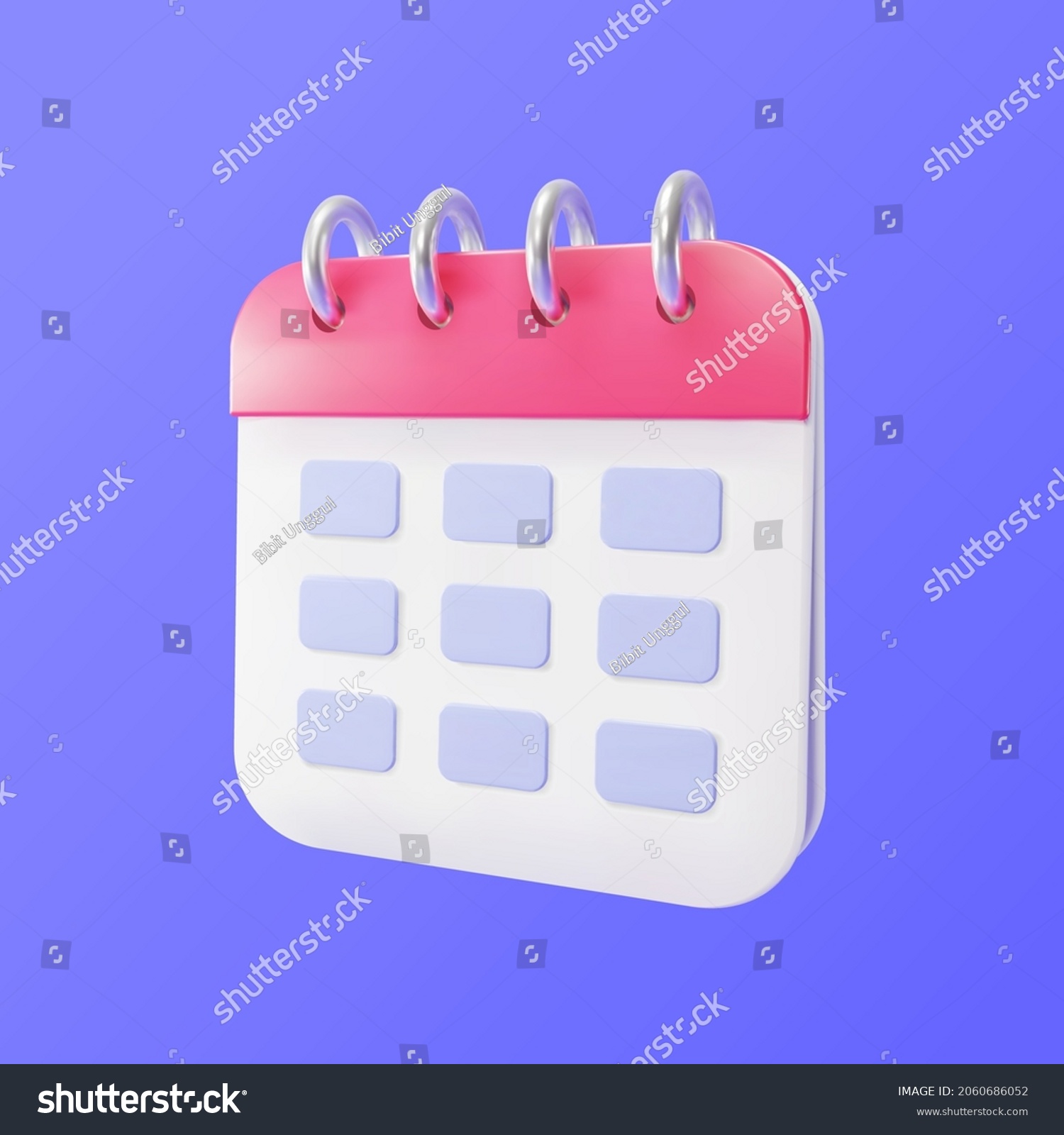 SVG of modern 3d calendar vector icon svg