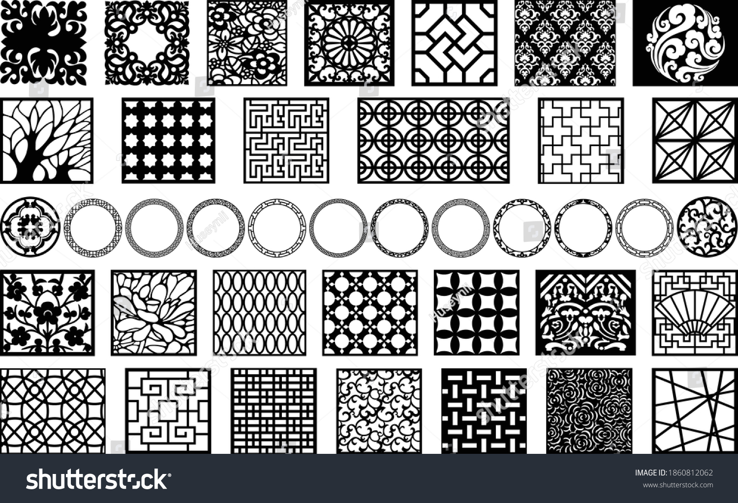 SVG of Modern 3D models and vector files wall panel. | cnc file, laser cutting | Dxf, Svg, Max, Cdr, Eps, FBX, DWG, AI, 3DS | Set 105 svg