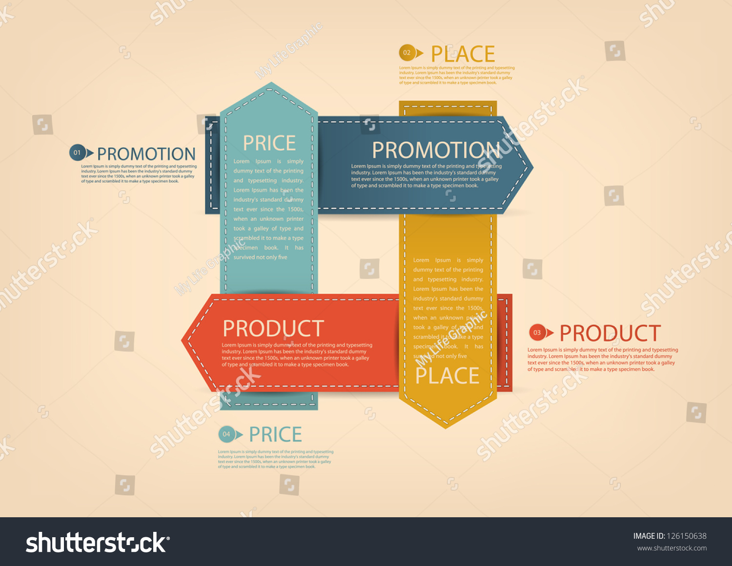 modern design template infographics numbered banners stock vector price model template