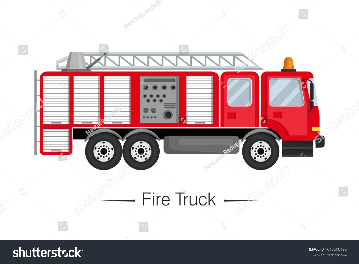 Modern Fire Fighting Tank Truck Special Stock Vector (Royalty Free ...