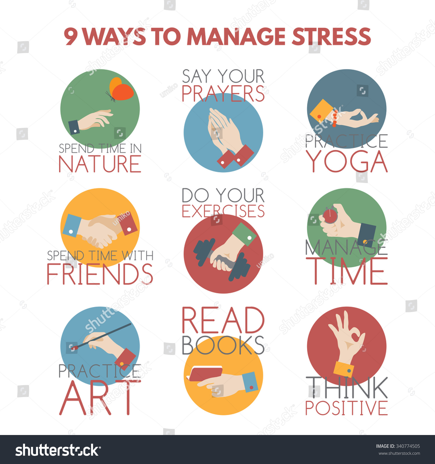 Modern Flat Style Infographic On Stress Stock Vector (Royalty Free ...