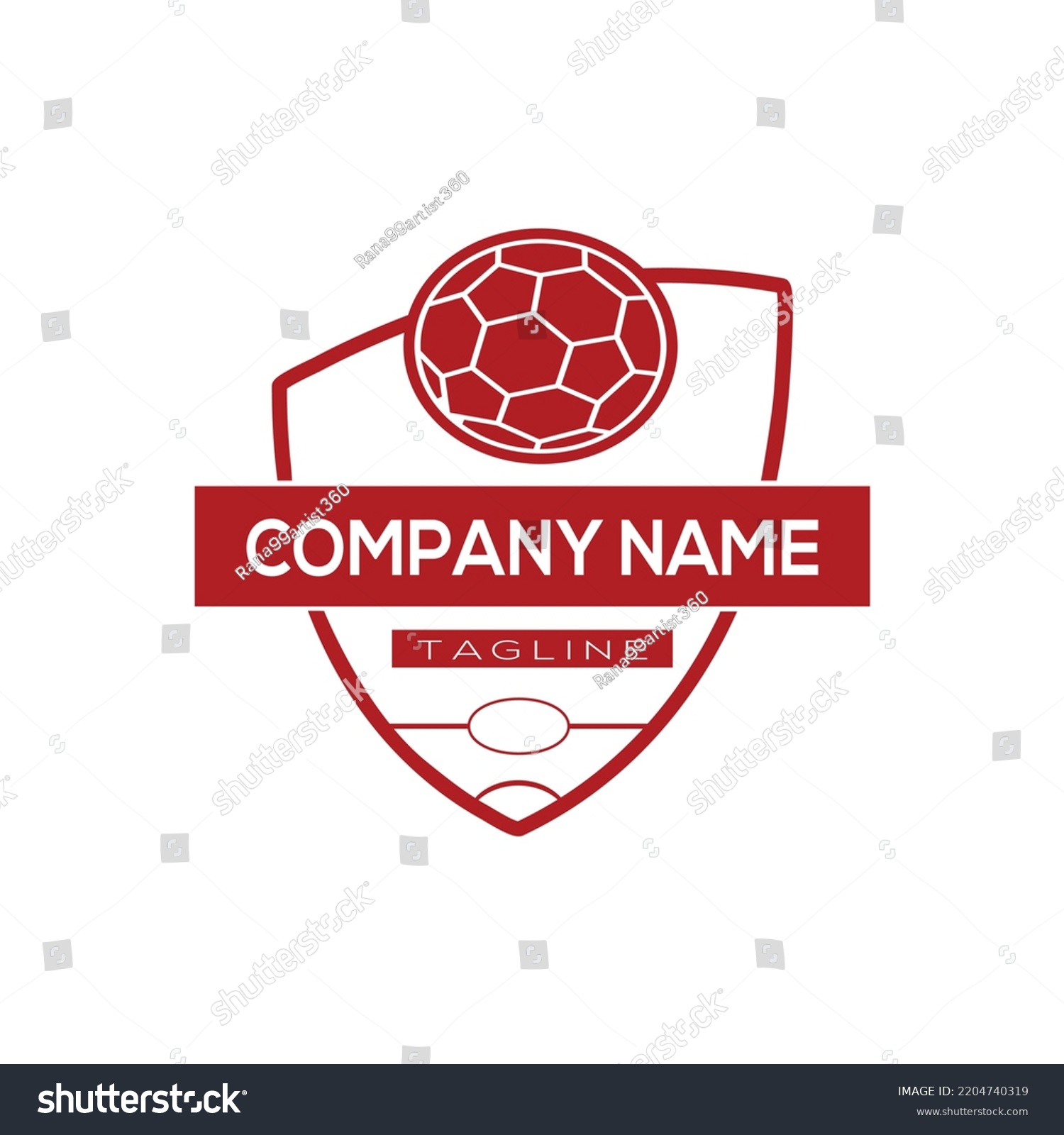 SVG of Modern Football team Logo design template svg