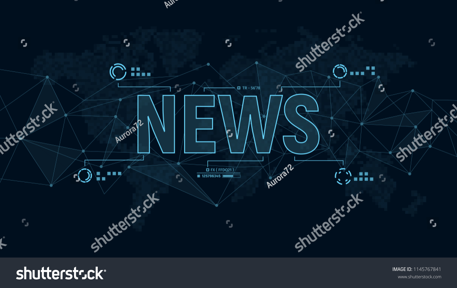 Modern Futuristic Template News On Background Stock Vector (Royalty ...