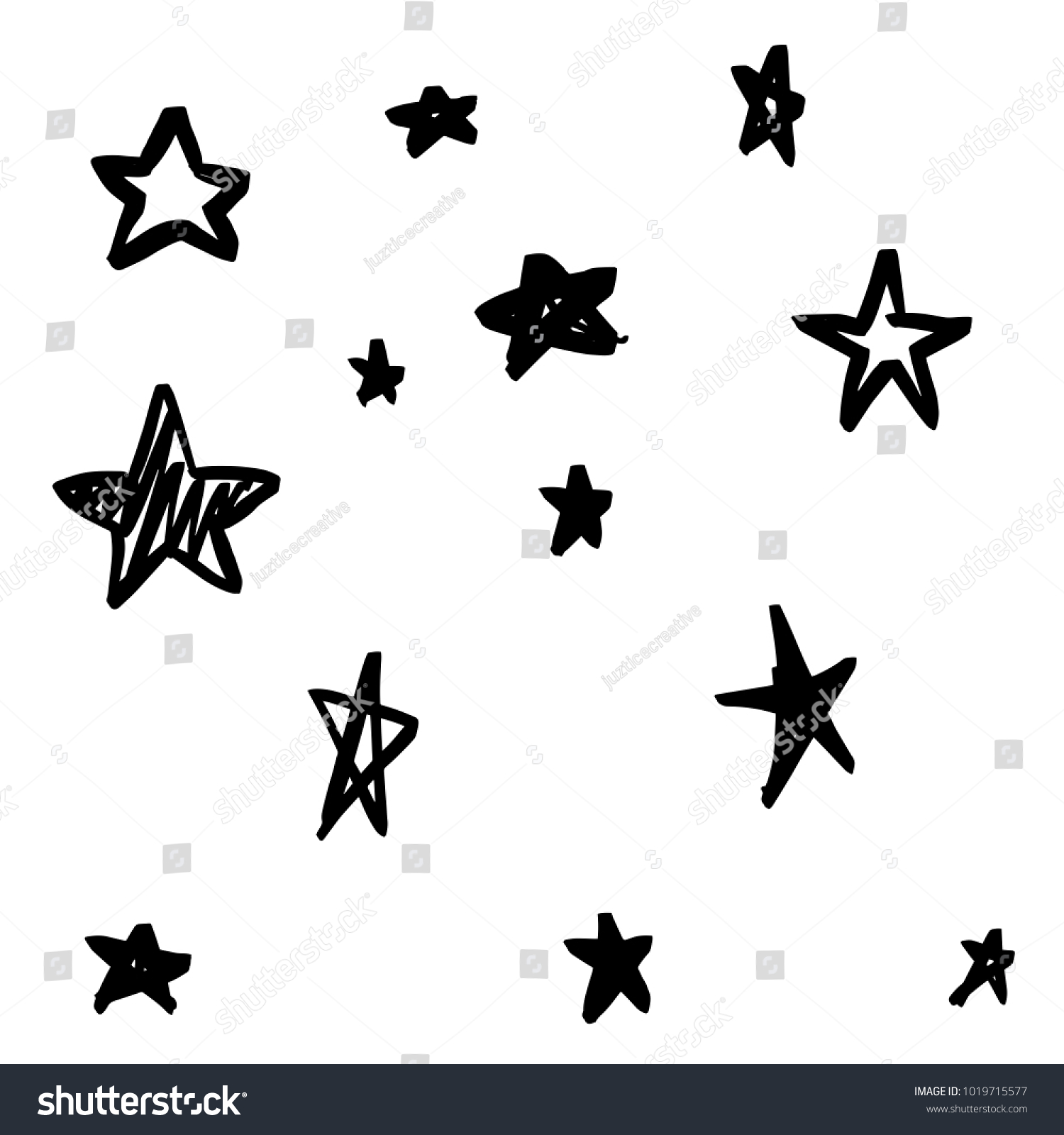 Modern Geometric Star Pattern Handmade Star Stock Vector (Royalty Free ...