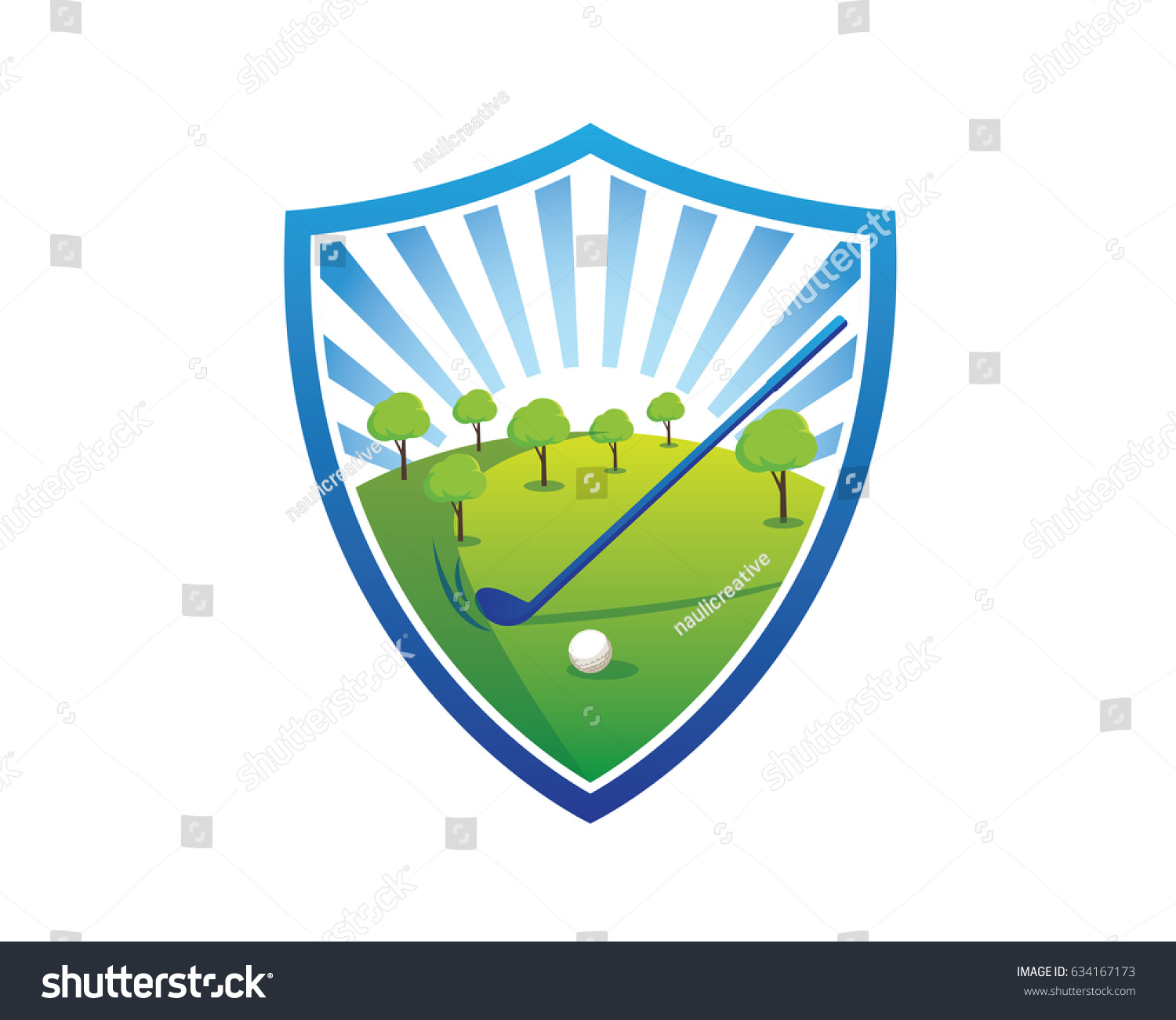 Modern Golf Logo Blue Sky Golf Stock Vector (Royalty Free) 634167173 ...